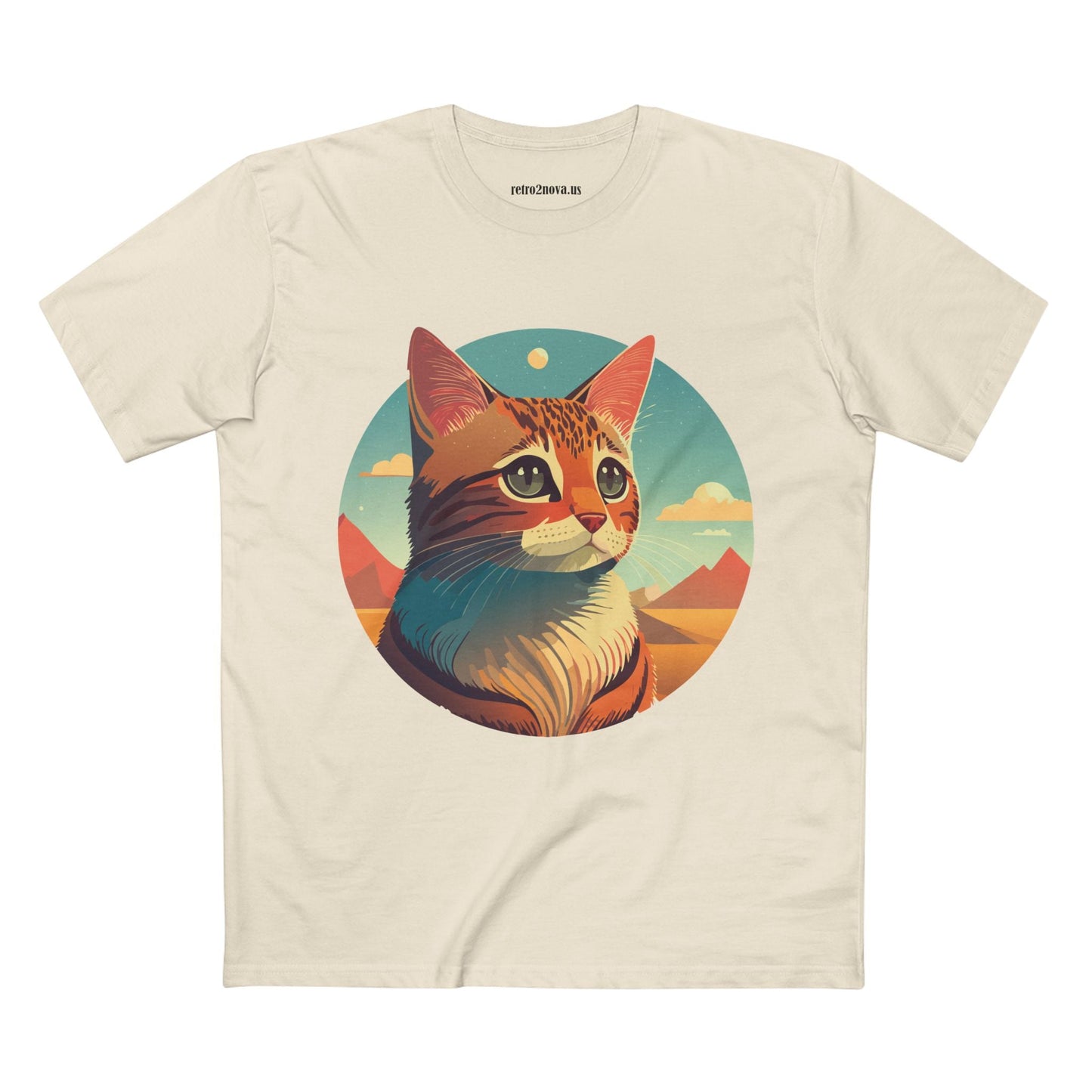 Cat Shirt Unisex Premium Cotton Tee With Original Art Design By Retro2Nova Breathable Ring Spun Cotton Soft Comfortable