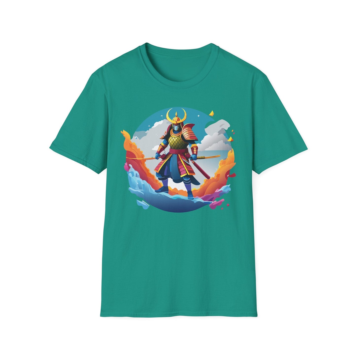 Samurai Shirt Unisex Gildan Softstyle 64000 Tee 100 Percent Ring Spun Cotton Lightweight