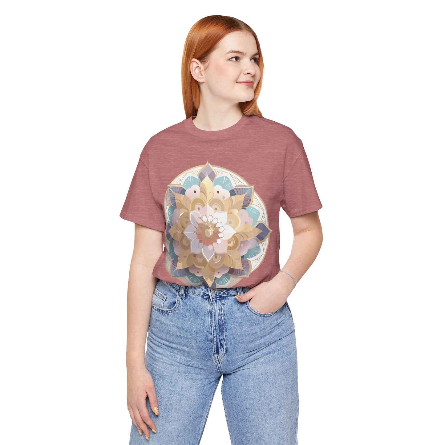Mandala Graphic Tee Unisex Jersey Short Sleeve Adelpha Art Design Vintage Inspired Artwork