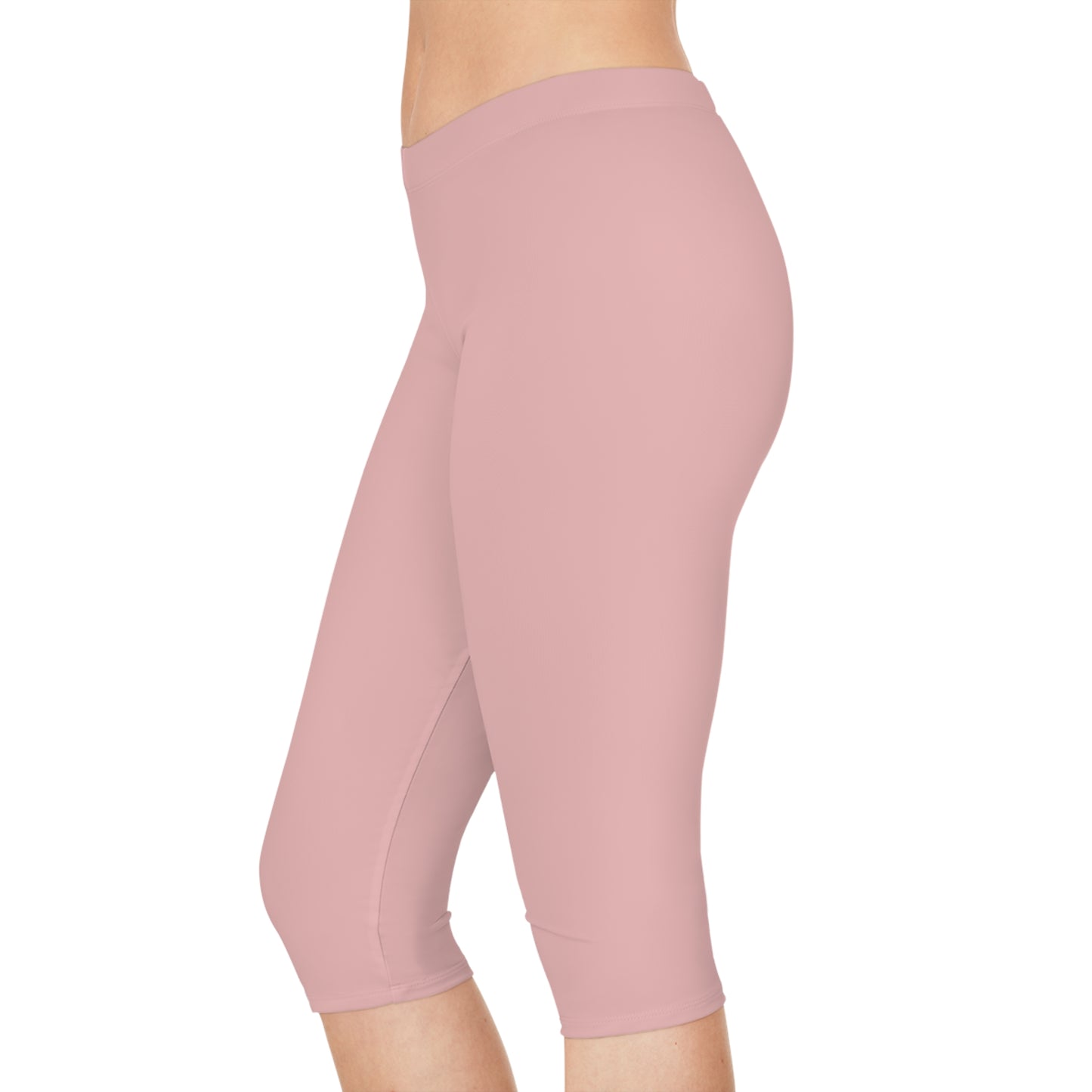 Pink Color Capri Leggings, Pink Capri Leggings 3
