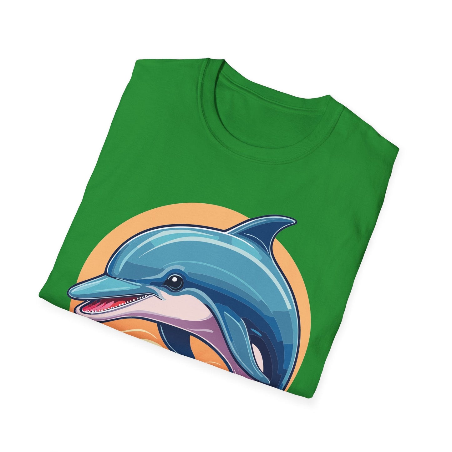 Unisex Dolphin Shirt Gildan Softstyle 64000 Tee 100 Percent Ring Spun Cotton Breathable Comfort