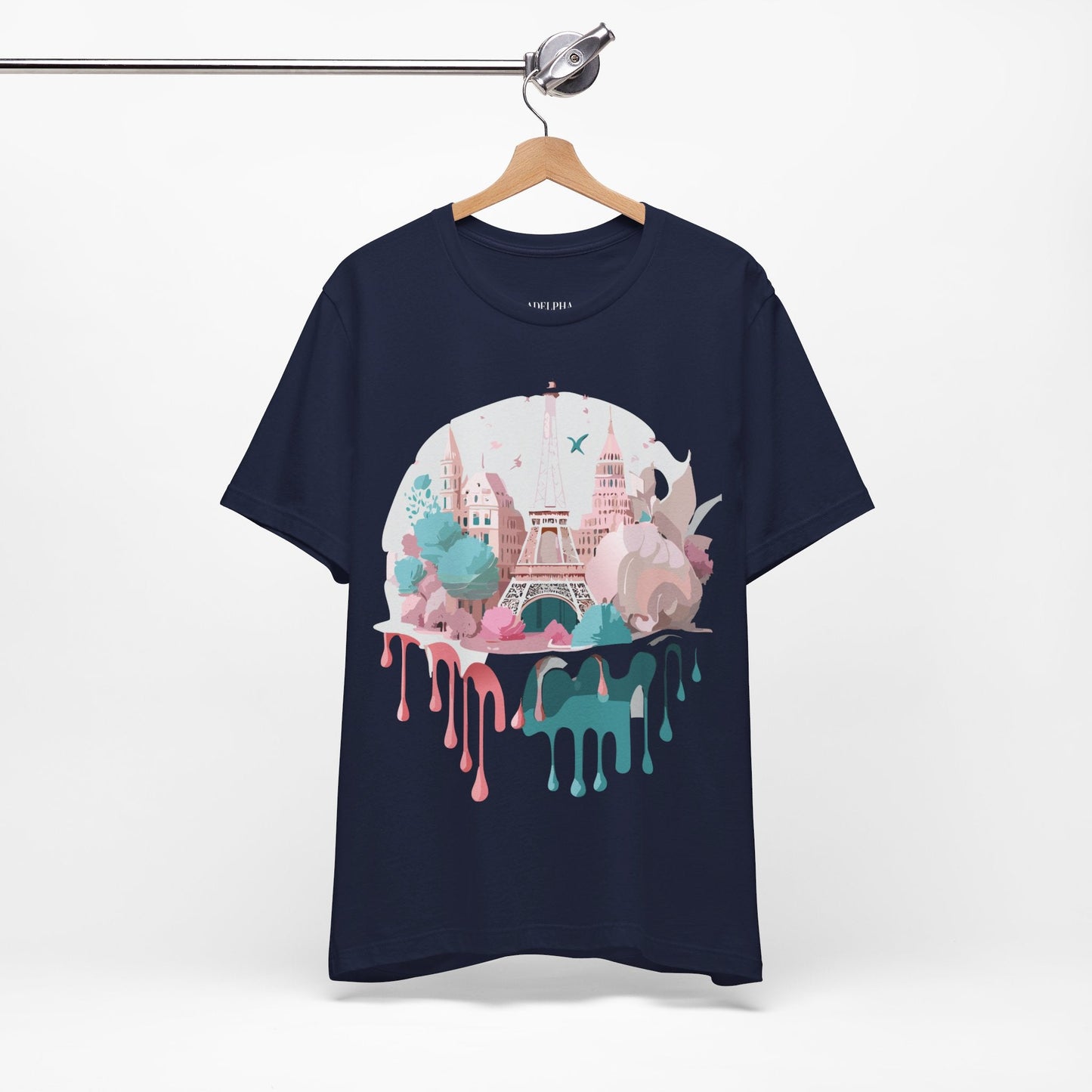 Paris Tourist Shirt Graphic Tee Unisex Jersey Short Sleeve Adelpha Vintage Art Design