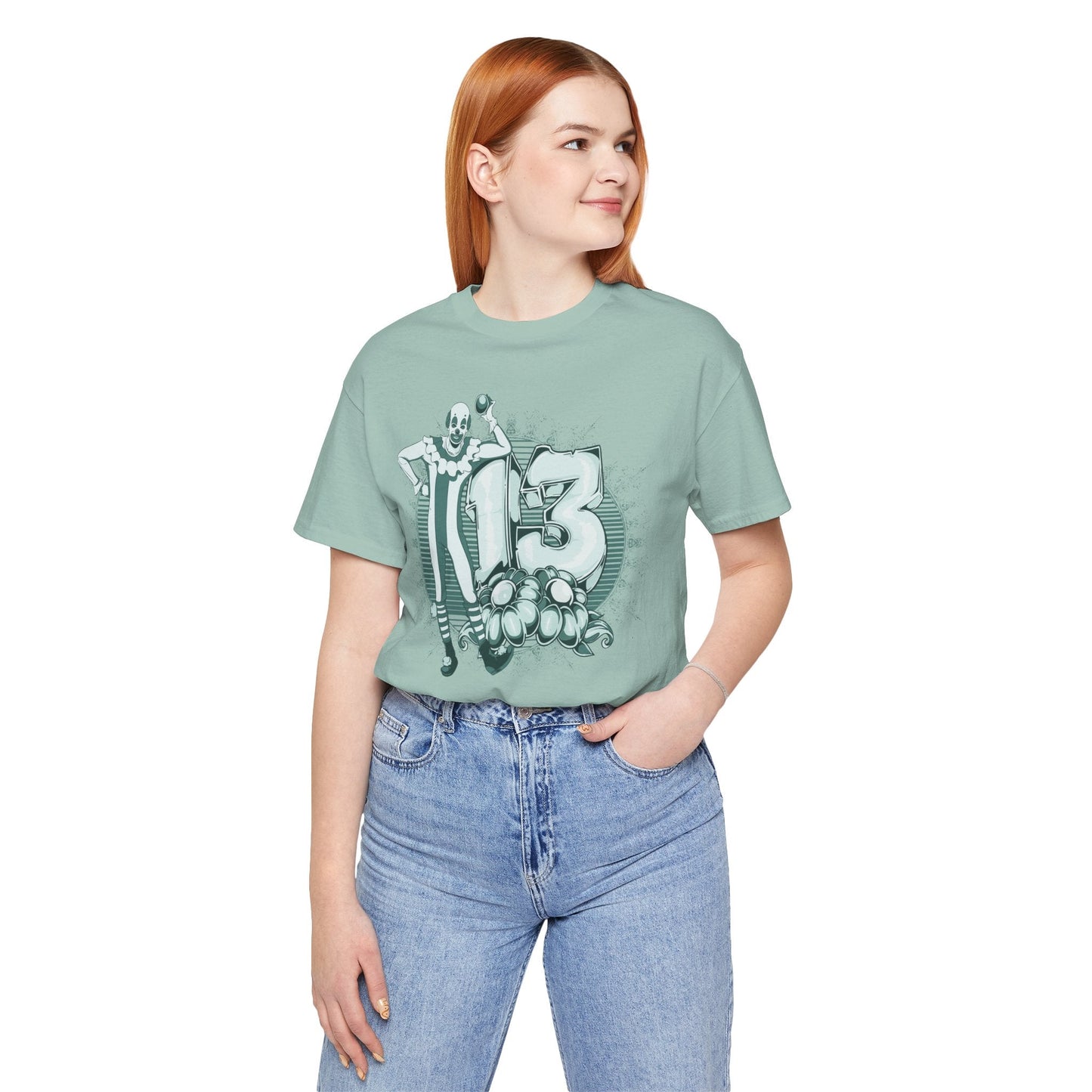 Vintage Clown Graphic Illustration Unisex Cotton T-Shirt Art-39