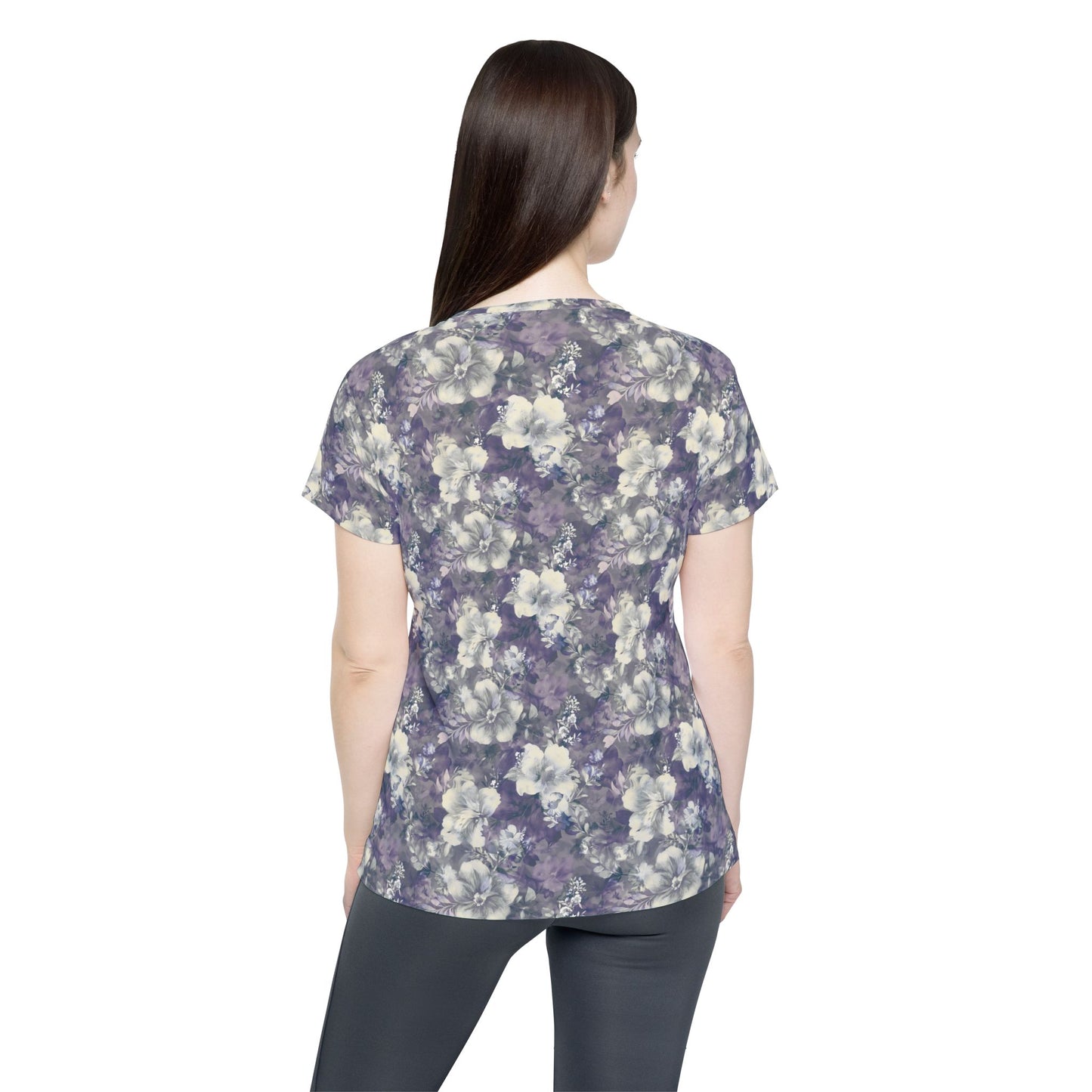 Women Poly T-Shirt with Floral Print