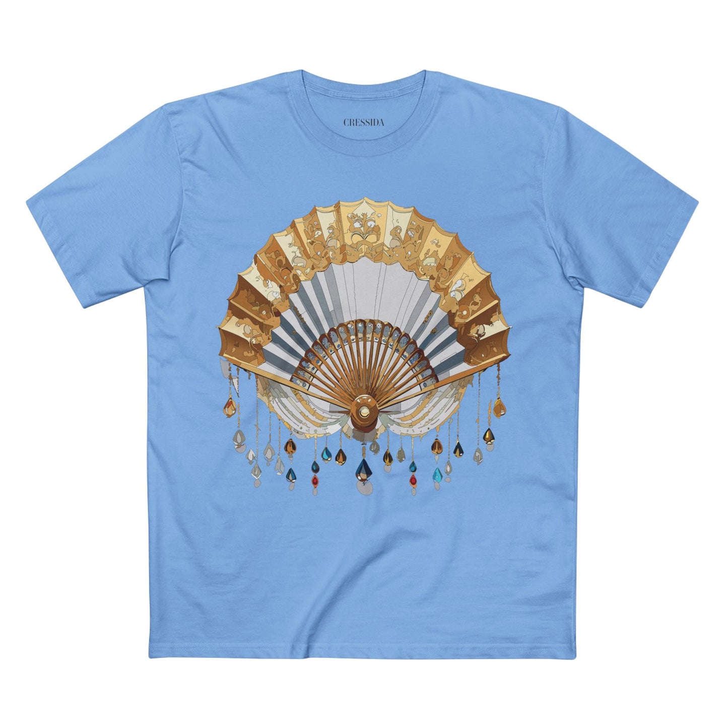 Antique Fan Graphic Design T-Shirt Unisex 100 Cotton Floral Carnival Artwork Tee 13