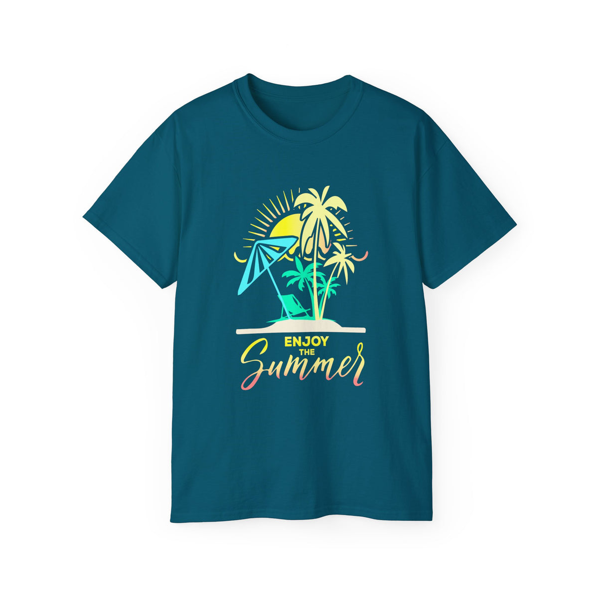 Enjoy the Summer palm trees surfboard tee | Summer T-Shirt