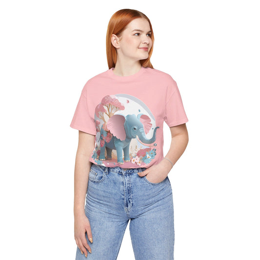 Elephant Graphic Unisex 100 Cotton Jersey Vintage Art Design Tee 17