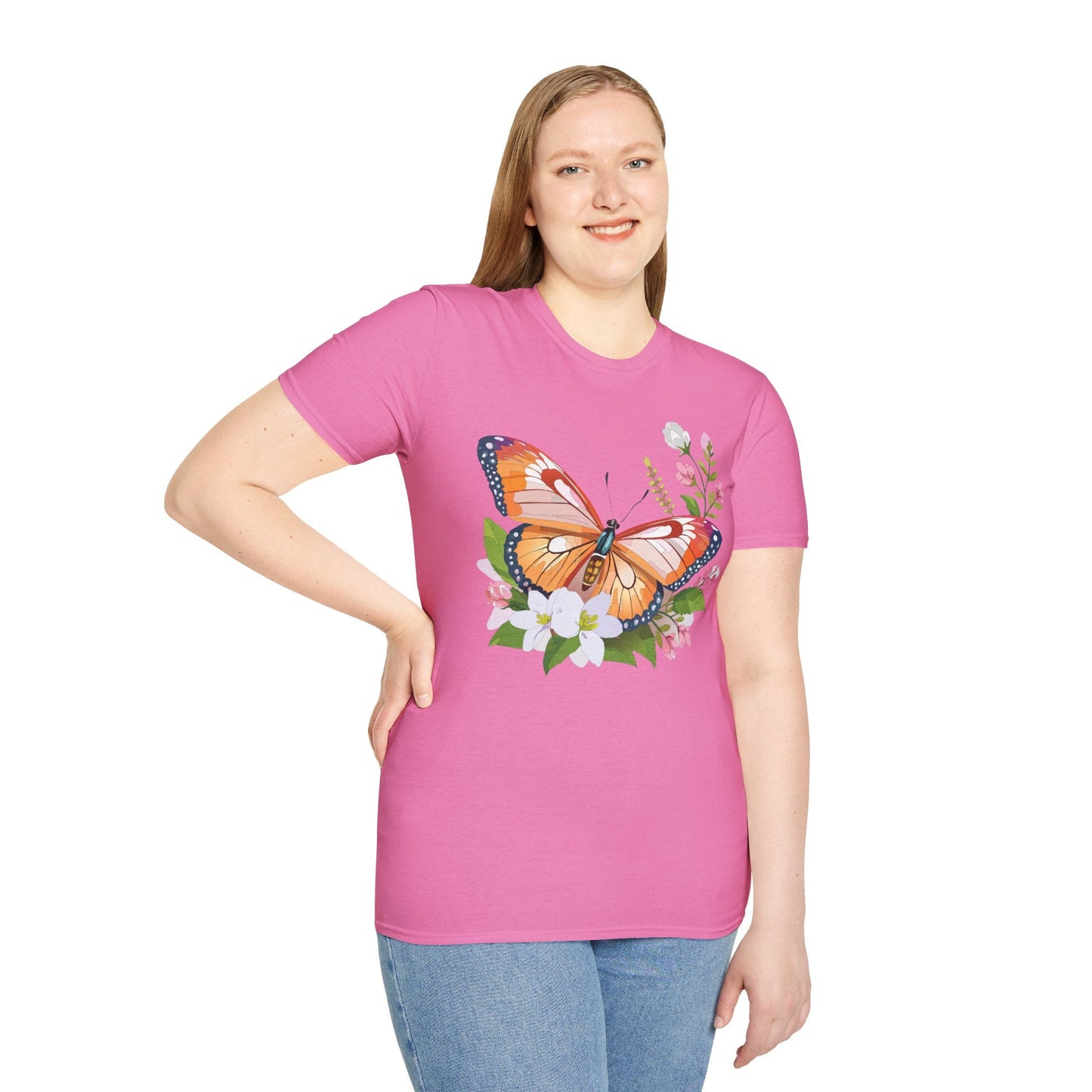 Butterfly Shirt Unisex T Shirt Gildan 64000 Softstyle 100 Percent Ring Spun Cotton