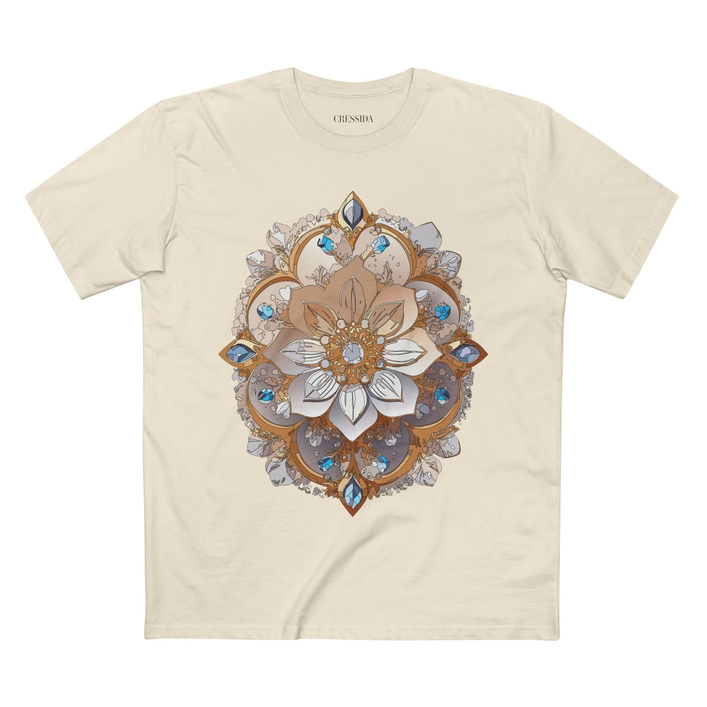 Floral Graphic T-Shirt Unisex 100 Cotton Art Design with Antique Flowers Tee 20