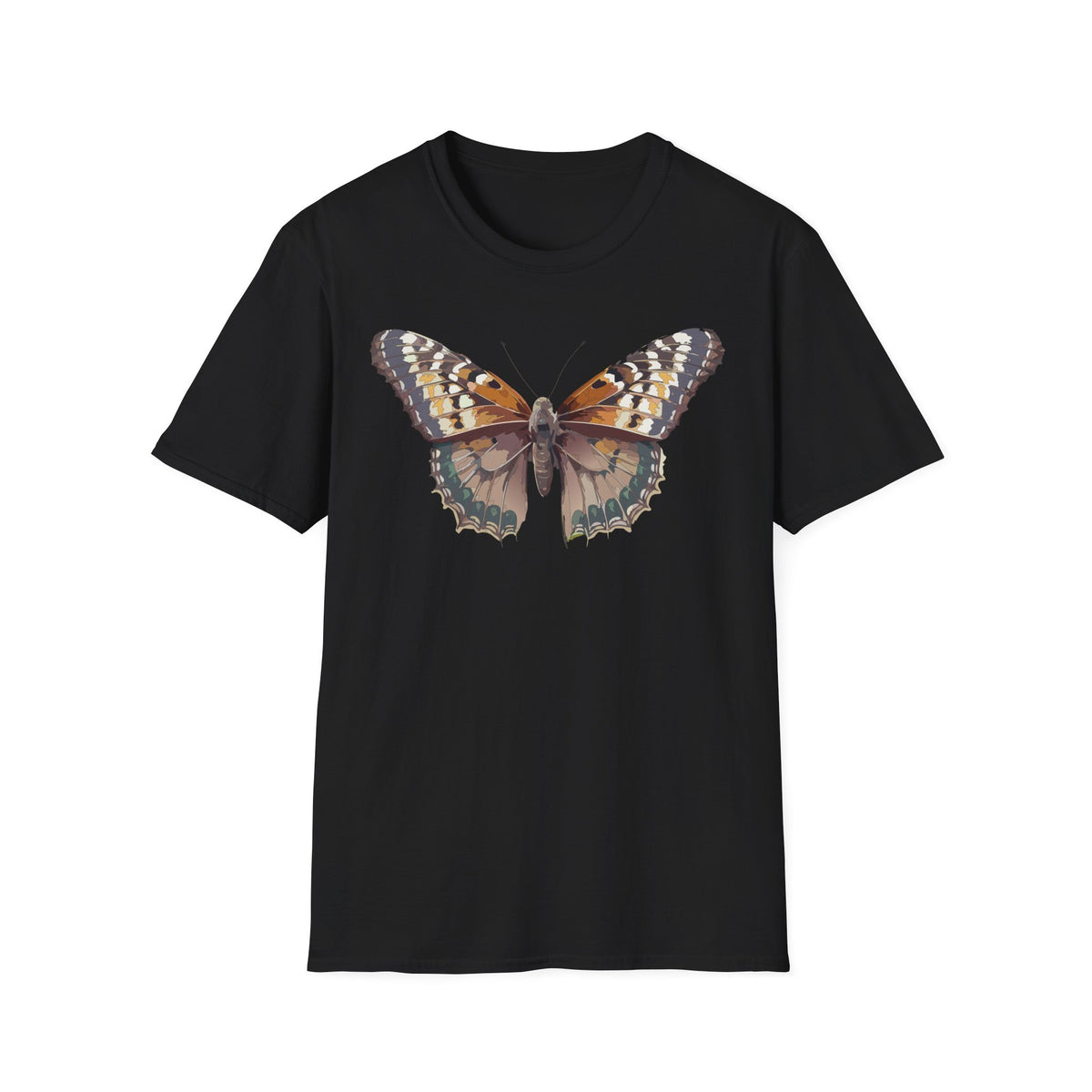 Butterfly Illustration T-Shirt — Vintage Monarch Nature Graphic Tee Unisex 100 Cotton Gildan T-Shirt