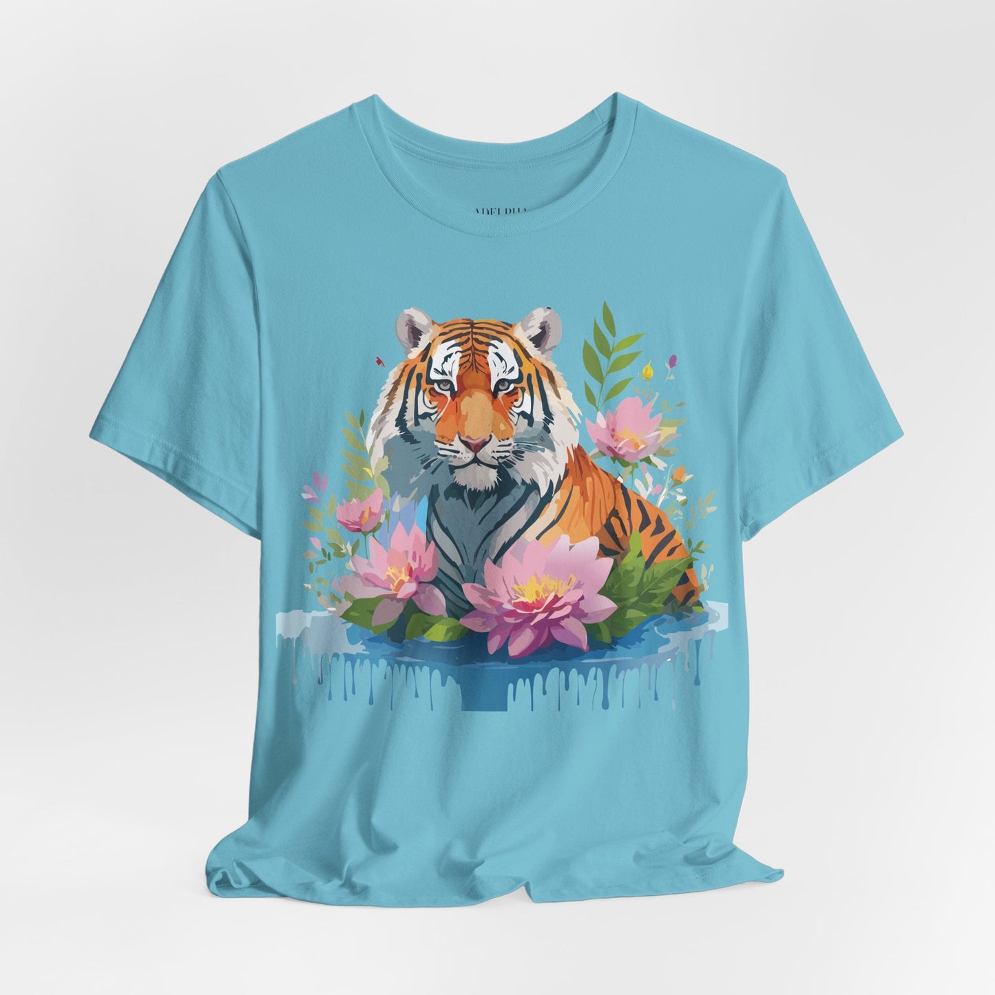 Tiger Graphic Tee Unisex Shirt By Adelpha Vintage Inspired Artwork Short Sleeve