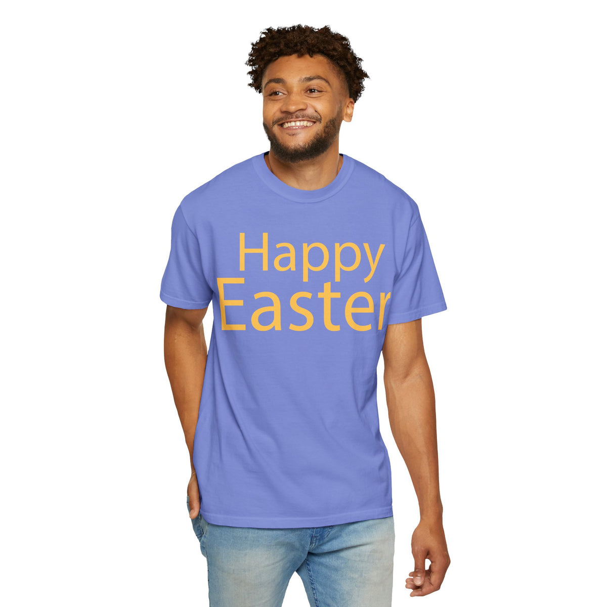 Happy Easter T-Shirt, Tee Shirt with Easter Signature, T Shirt with Easter Prints, Tee Shirt with Easter Design