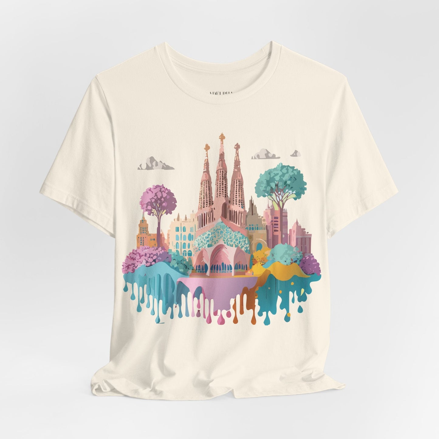 Unisex Graphic Tee With Original Vintage Inspired Artwork By Adelpha Barcelona Style