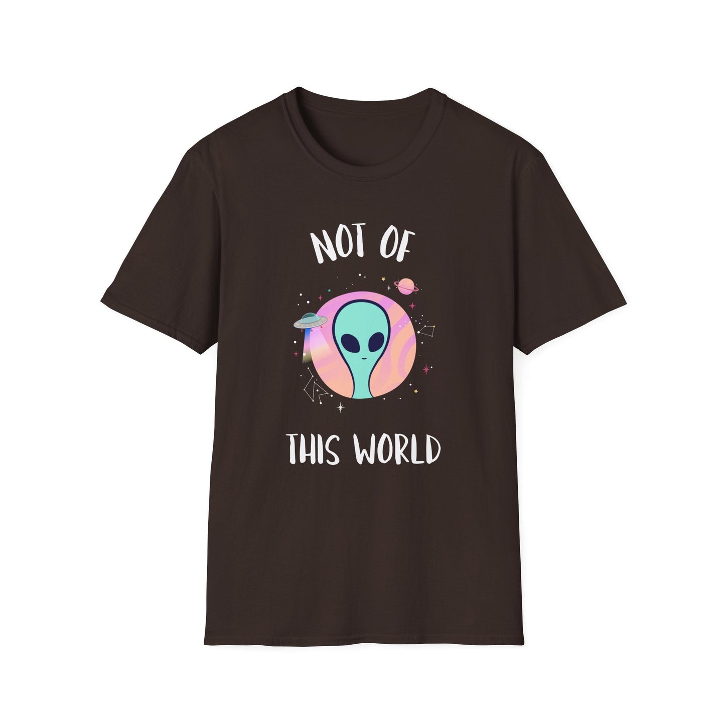 Alien Graphic TShirt  Not Of This World Cute Pastel UFO Tee