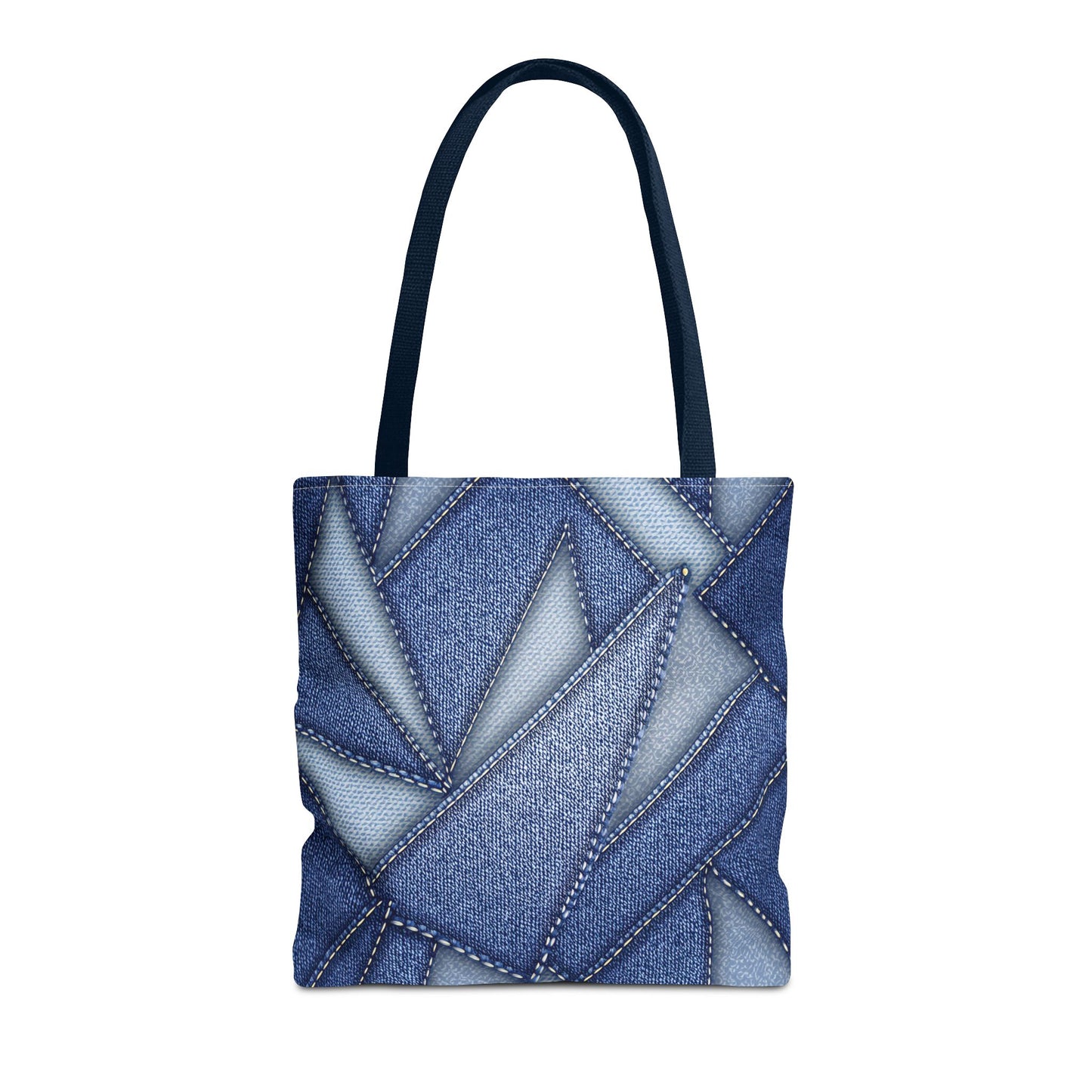 Denim Fabric Imitation Print Unisex Canvas Bag Poly Spun 3 Sizes Tote Bag 111