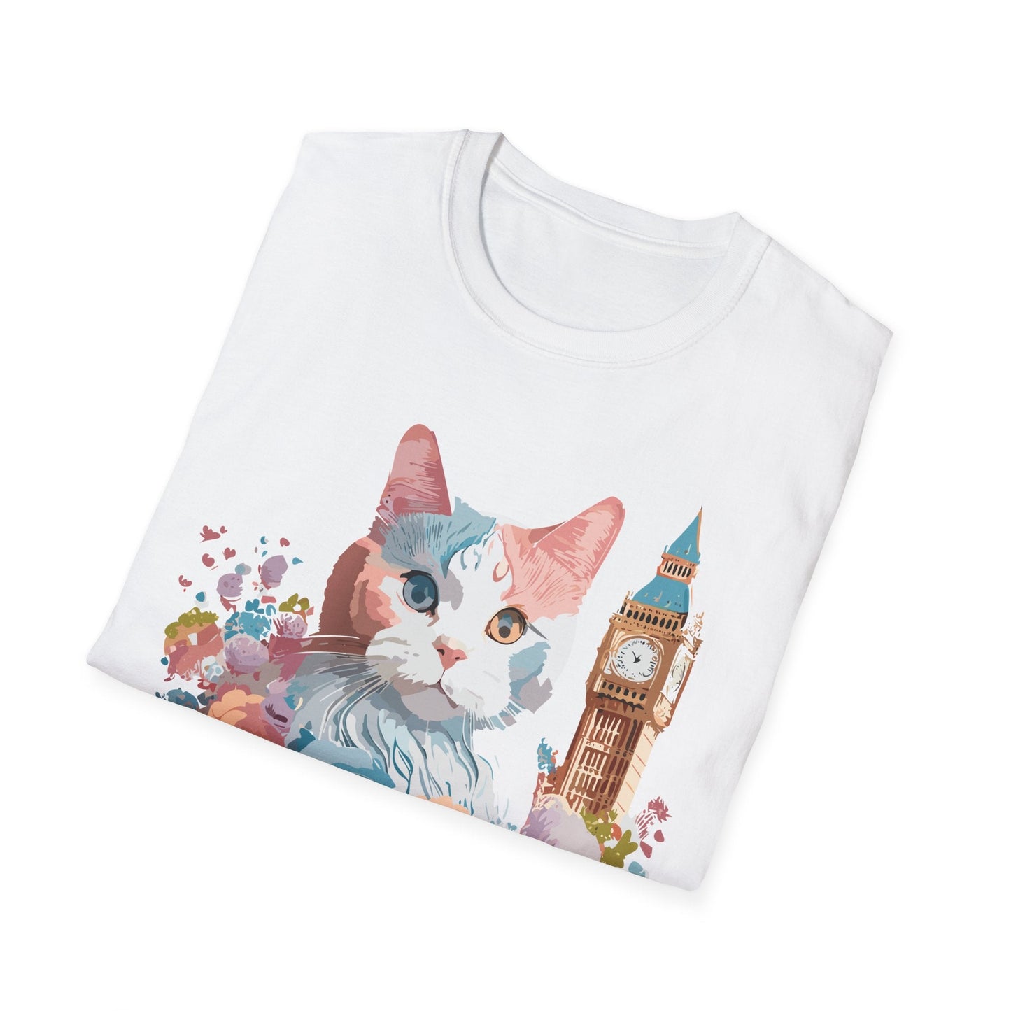 Cat Shirt Unisex Tee Softstyle 64000 Gildan Ring Spun Cotton