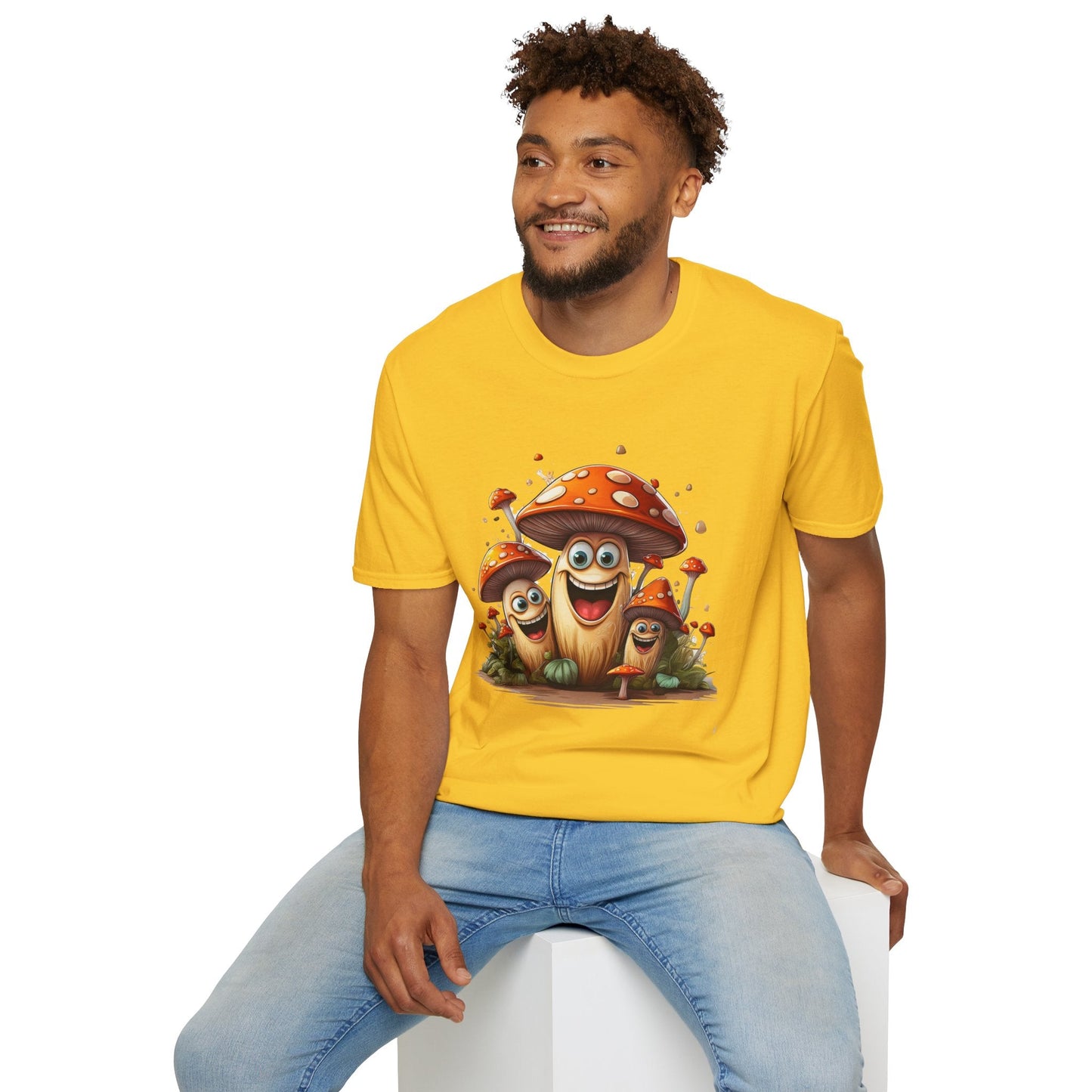 Mashroom Tee Shirt Unisex Funny Mashroom Design Softstyle 100 Percent Cotton Gildan