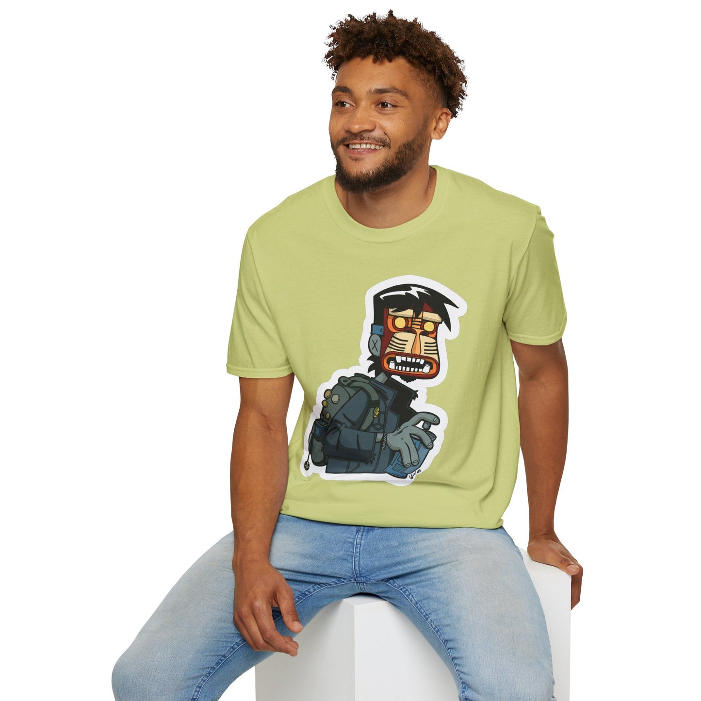 Cartoon T Shirt Animation T Shirt Funny Tee Shirt Unisex Short Sleeve Softstyle Cotton Tee 64000