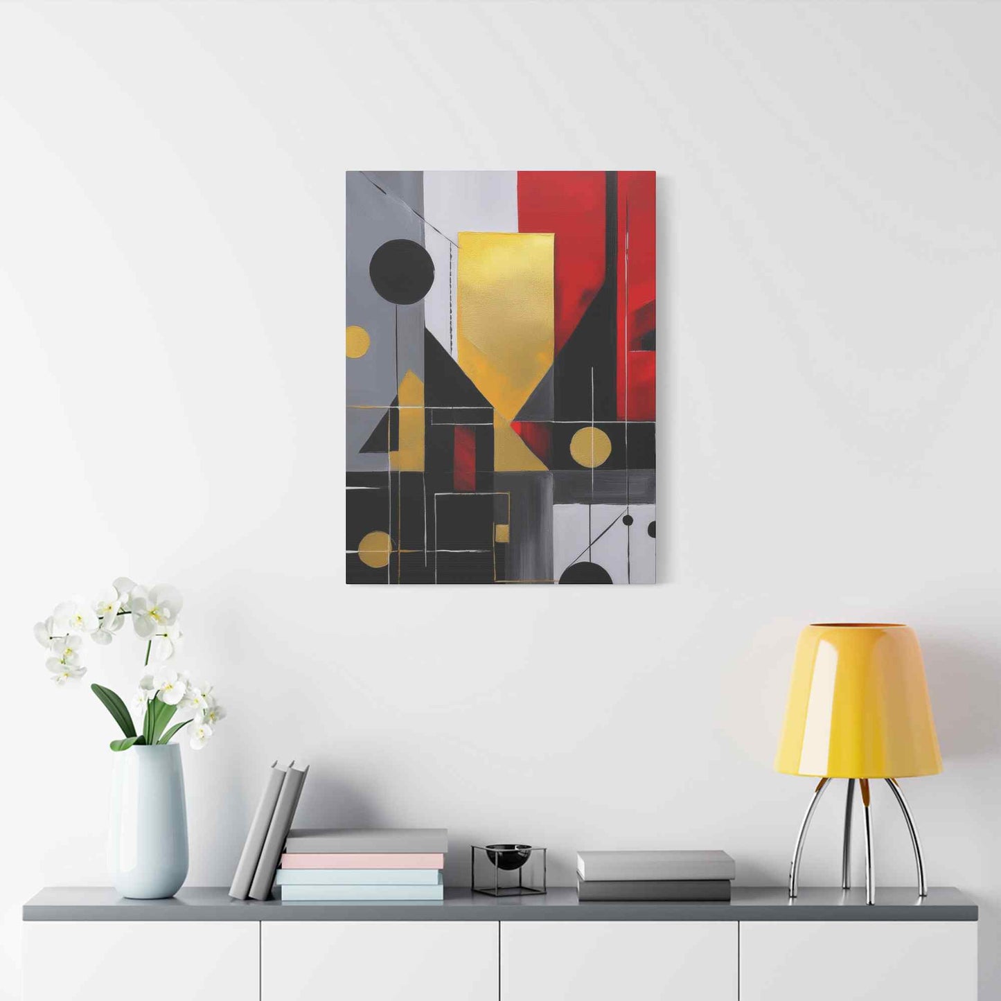 Red Abstract Painting Print Canvas 20x24,20x30,24x30, 24x32,24x36,30x40, 32x48,36x48,40x60 Pine-Wood Inner Frame ABS-22