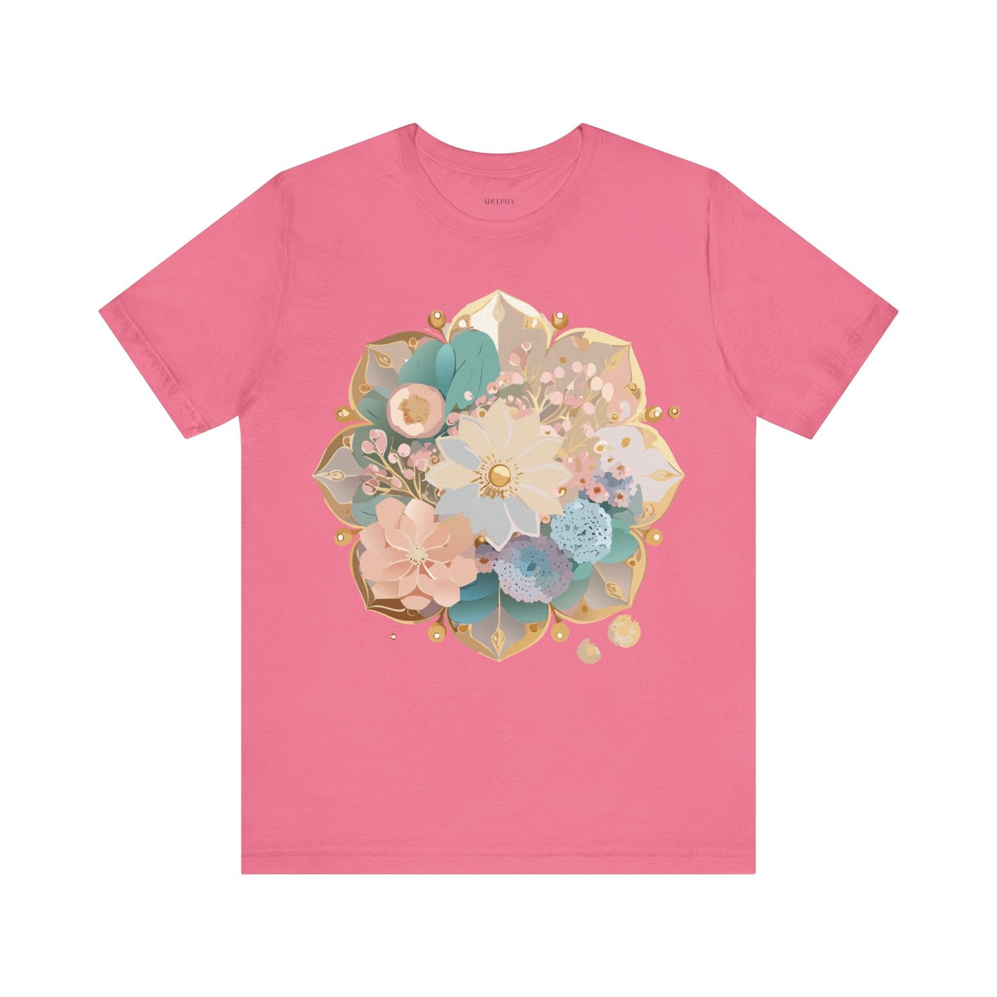 Mandala Shirt Graphic Tee Unisex Jersey Short Sleeve Adelpha Art Design Vintage Inspired Artwork