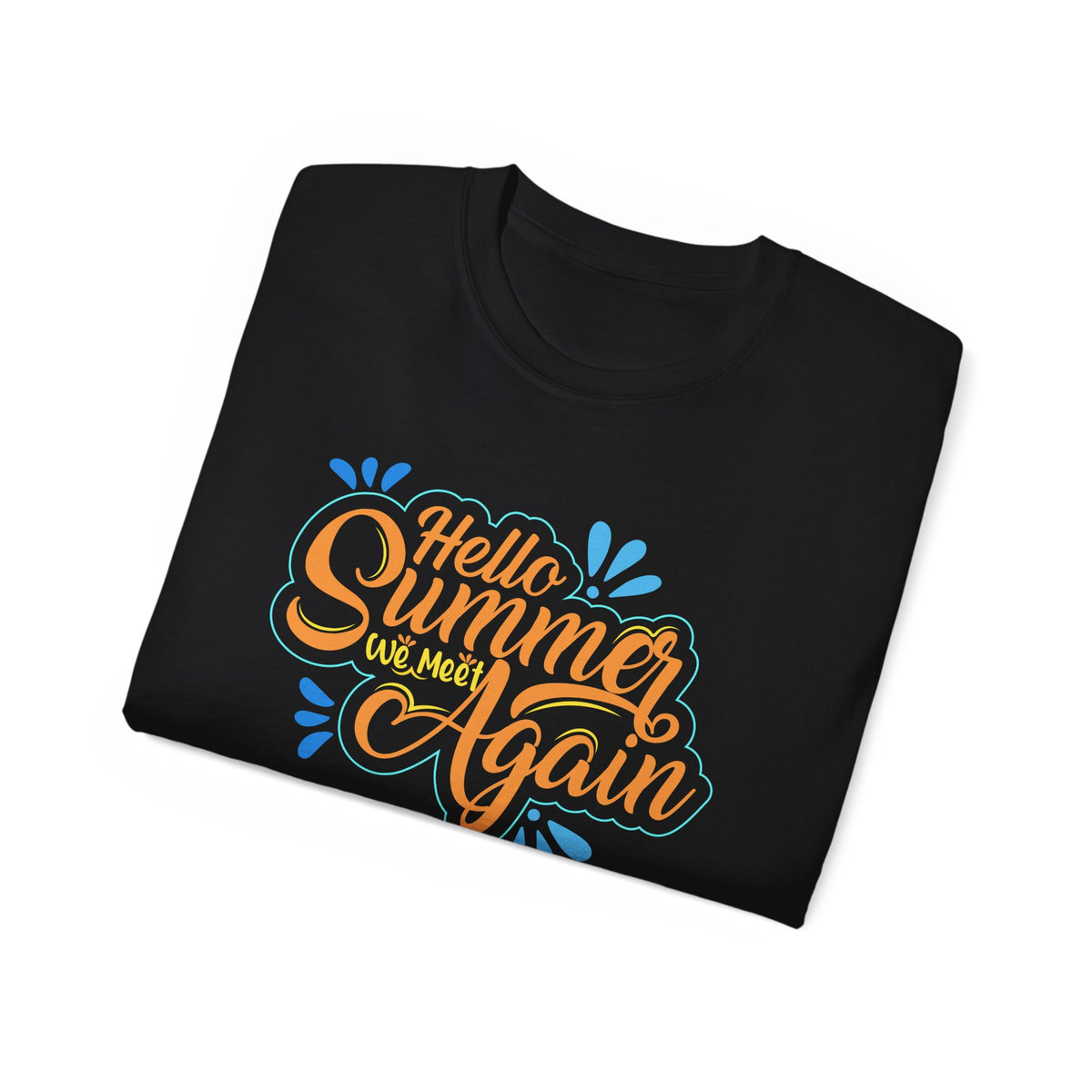 Hello Summer Again T-Shirt | Summer Script Graphic Tee