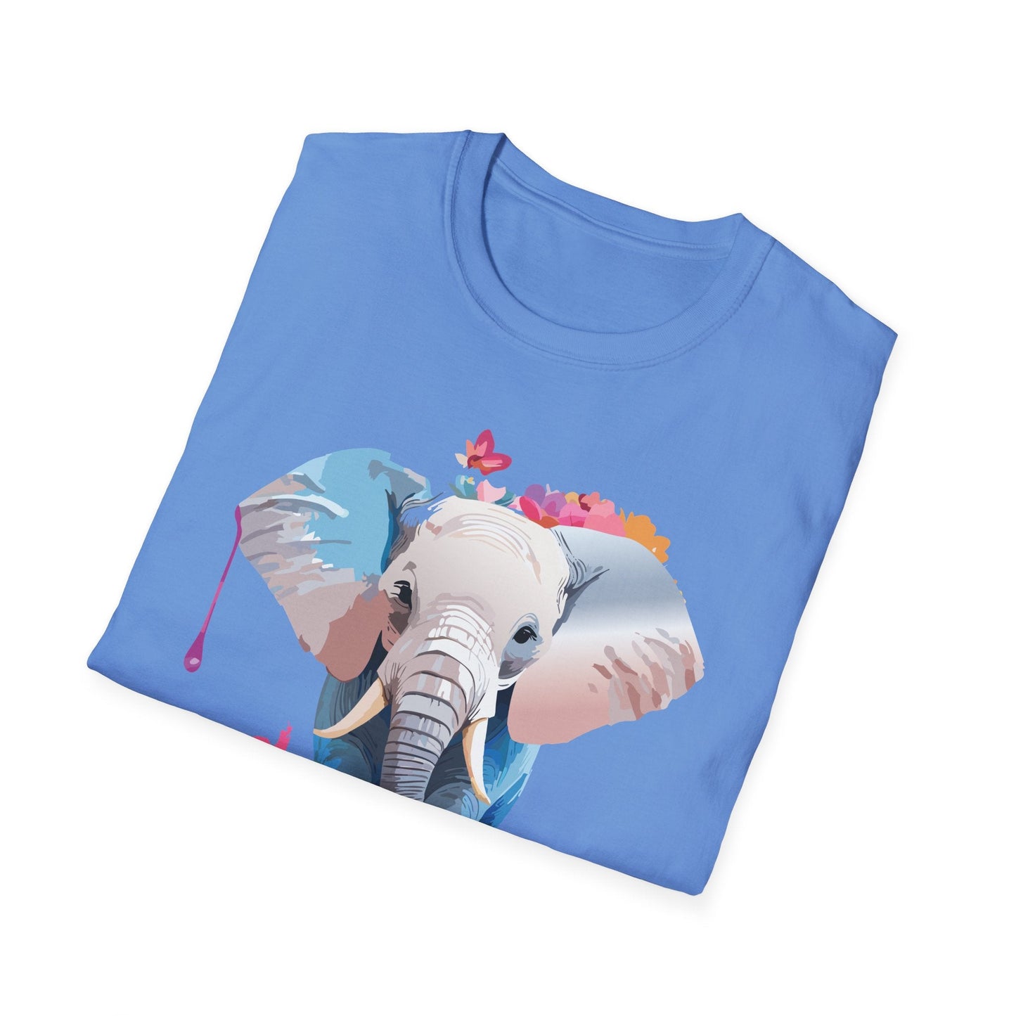 Elephant T Shirt Unisex Softstyle 64000 Graphic Elephant Illustration Animal Tee For Everyday Wear