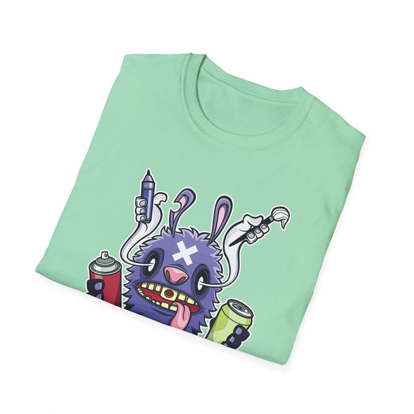 Cartoon T Shirt Animation T Shirt Funny Tee Shirt Unisex Softstyle Gildan 64000 Art Design