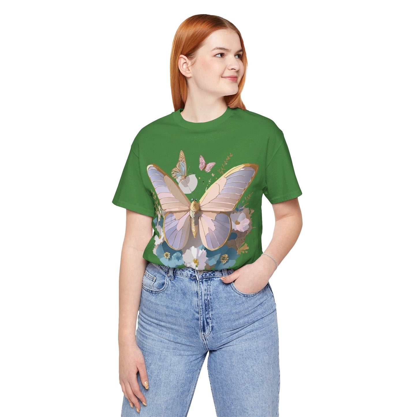 Butterfly Graphic Tee Unisex Short Sleeve Vintage Inspired Artwork Adelpha