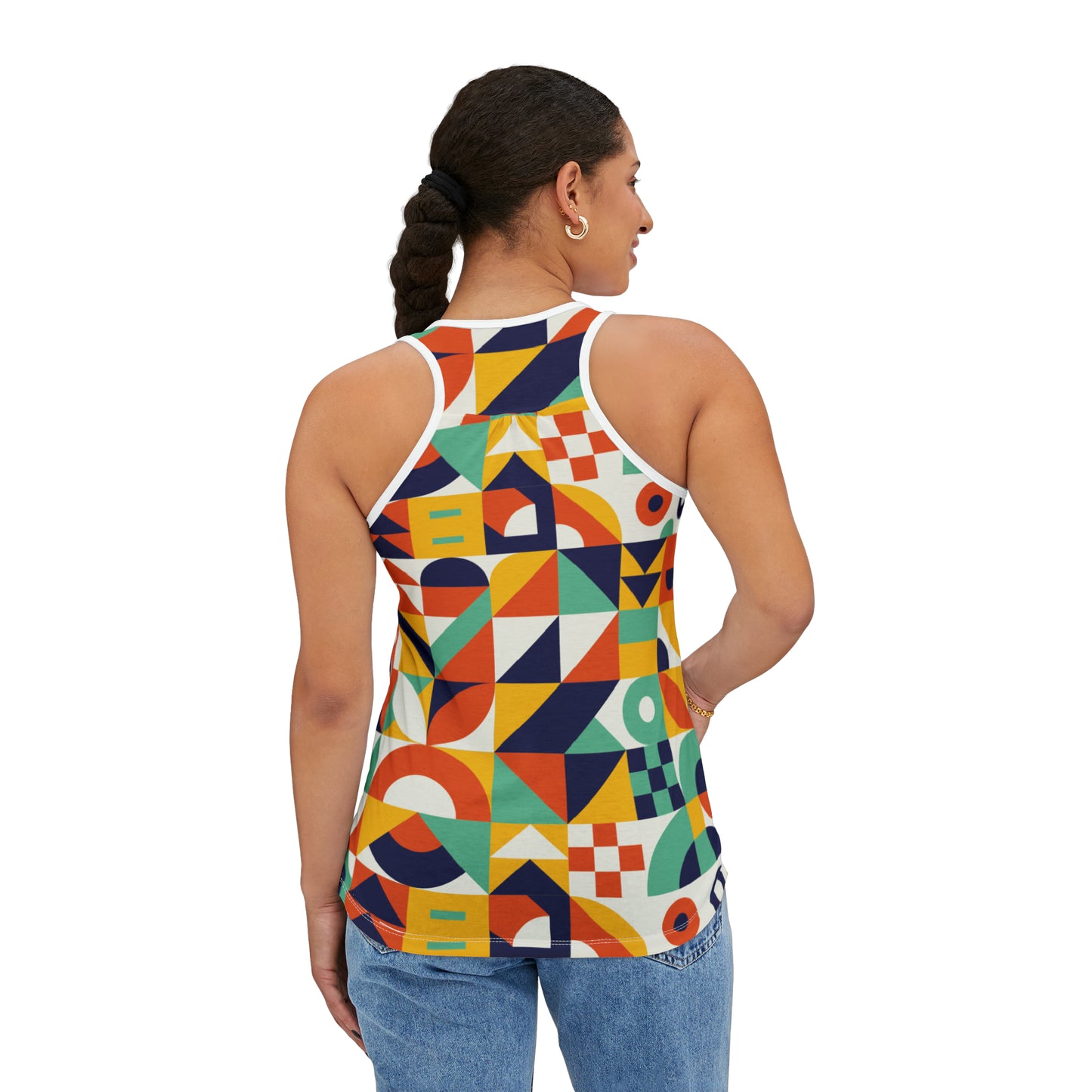 Summer Tank Top with abstract prints