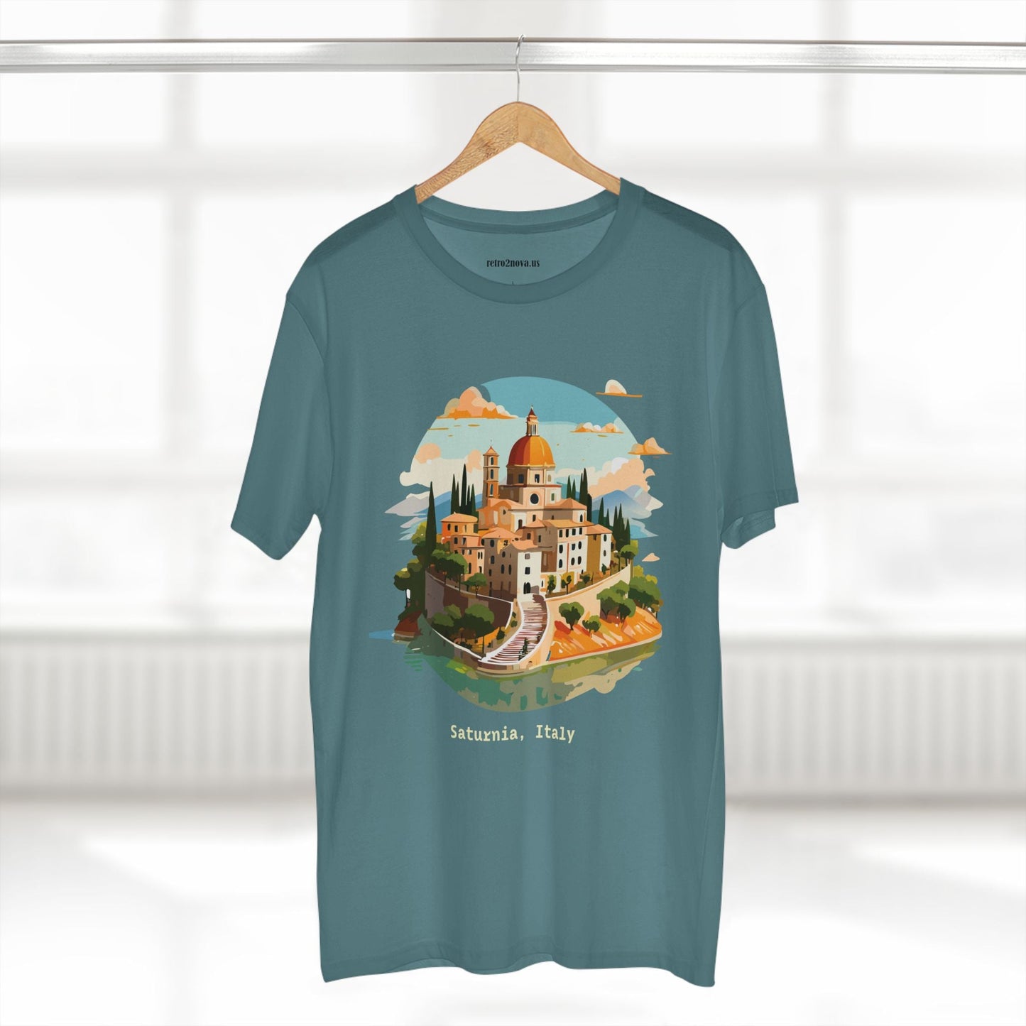 Italy Travel Shirt Unisex Tourist Tee With Original Art Design Retro2Nova Premium Cotton