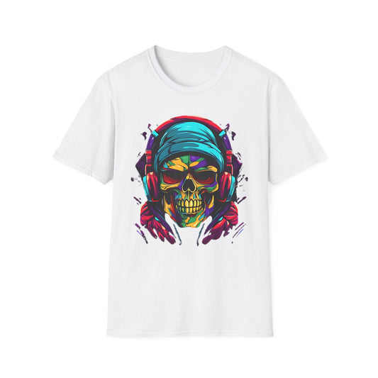 Skull Graphic Unisex Cotton T-shirt with Skeleton Artwork Design 24
