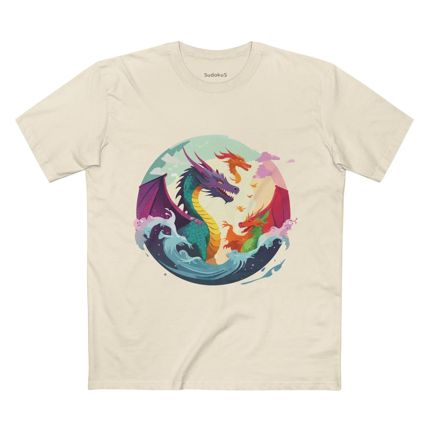 Dragon Graphic Unisex 100 Cotton Staple Tee 14