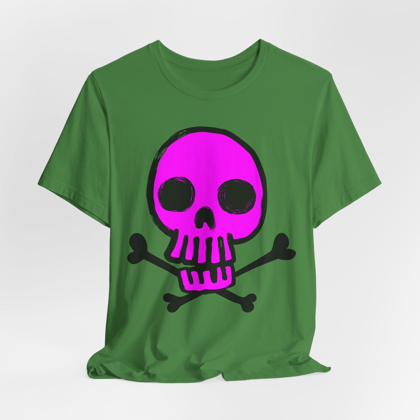 Pink Skull Graphic Design Tee, Skull Shirt, Vintage Tees, Art Design T-Shirt, Vintage Graphic Tee, Art Shirts with Skulls
