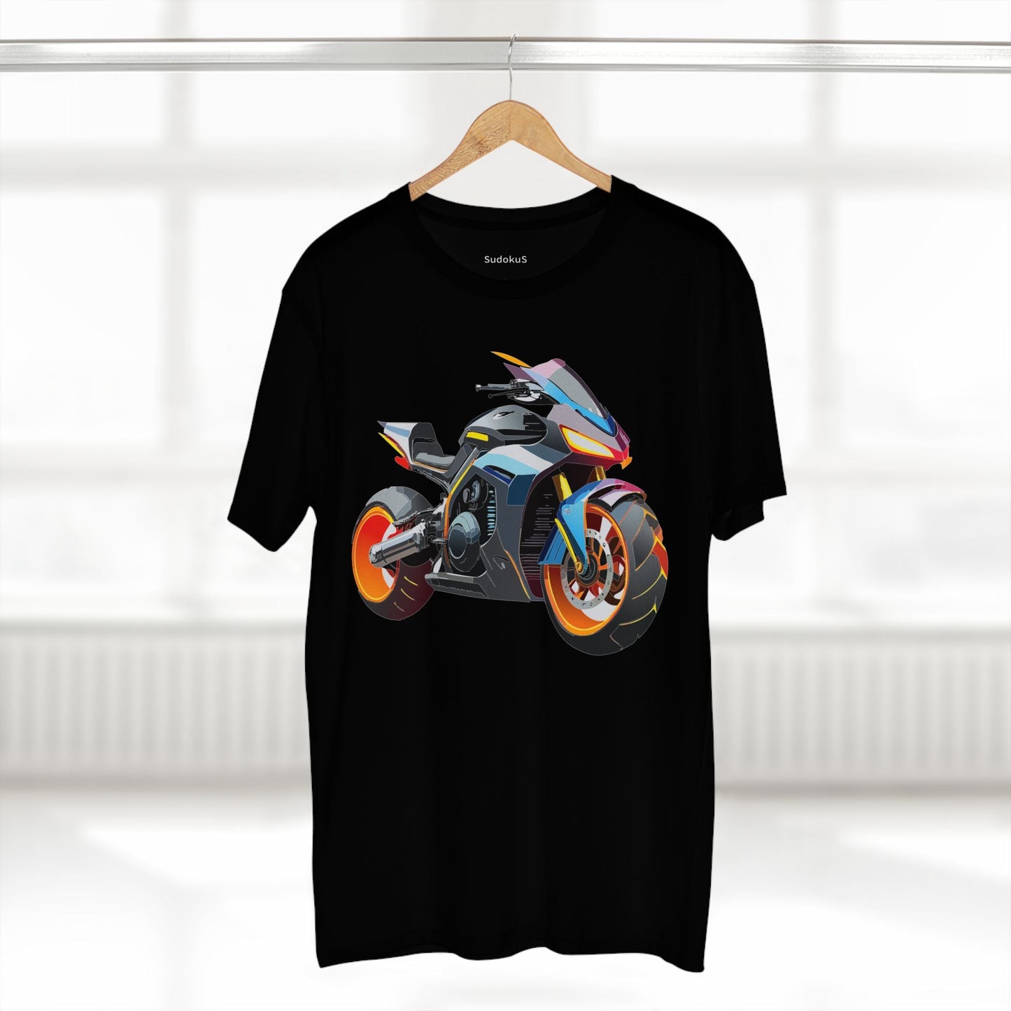 Moto Bike Graphic Unisex 100 Cotton Staple Tee 19
