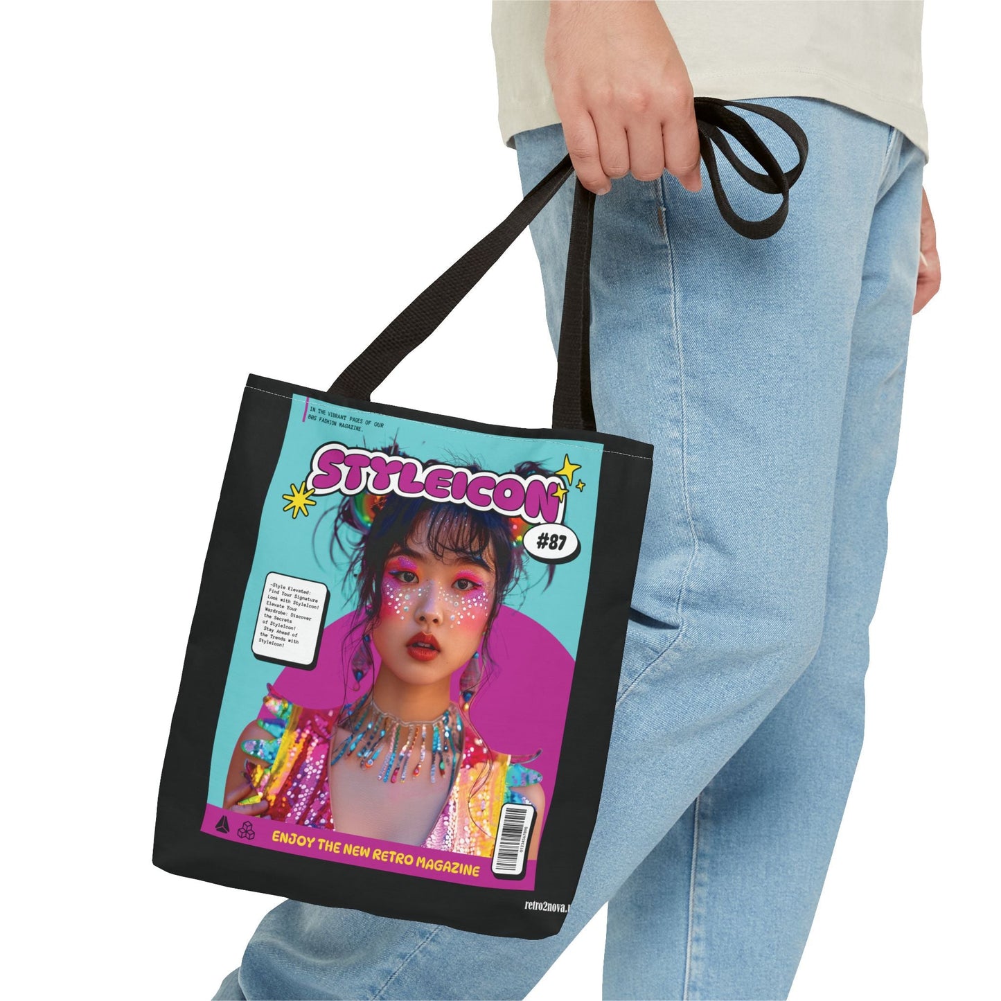 Magazine Cover Canvas Tote Bag By Retro2Nova Stylish Durable Everyday Carry Free Shipping