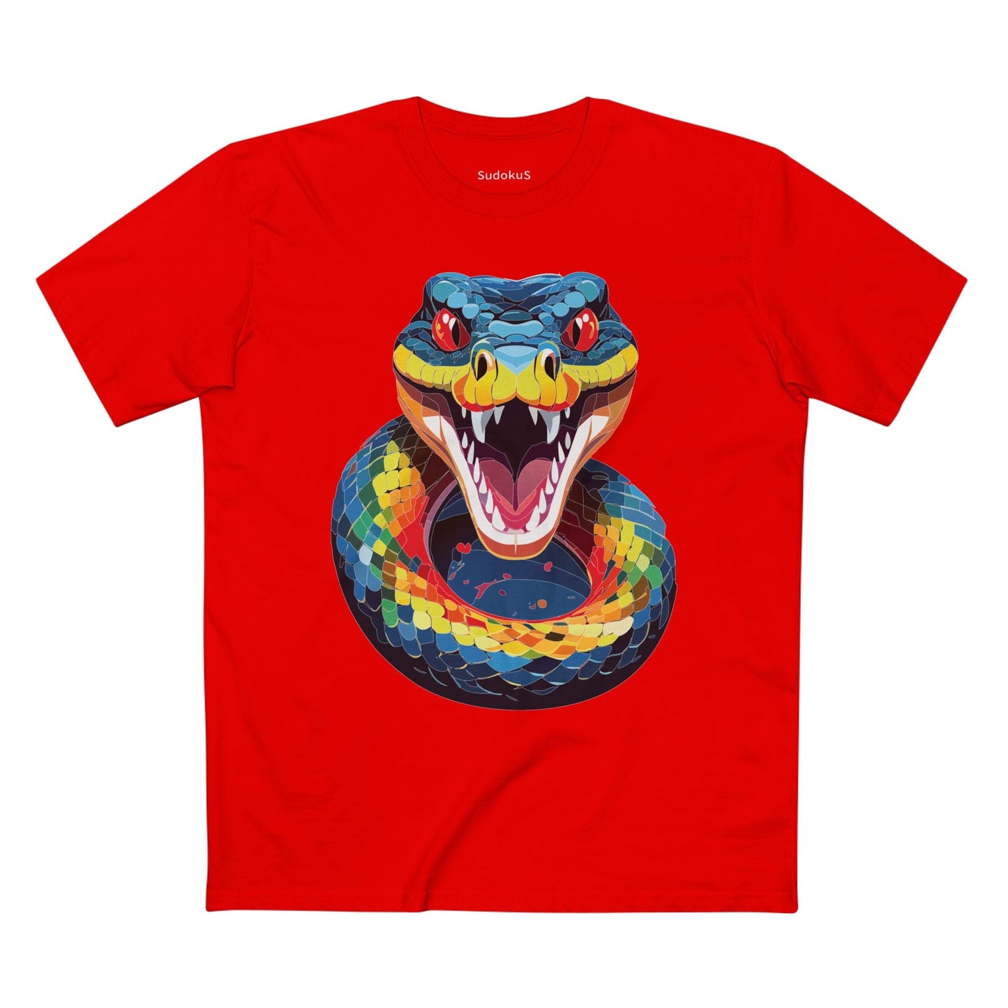 Snake Graphic Unisex 100 Cotton Staple Tee with Animal Design Artwork 1