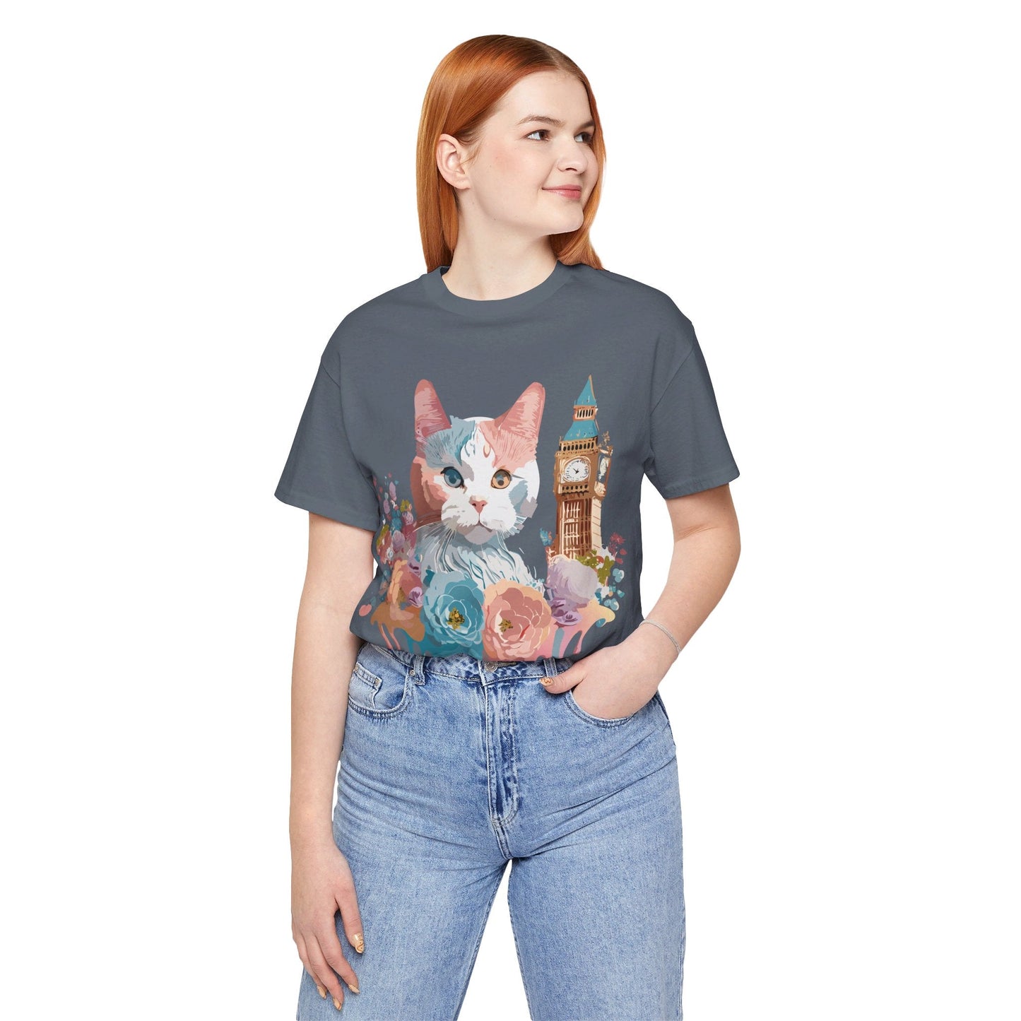 Unisex Cat Graphic Tee With Vintage Inspired Art By Adelpha Brand