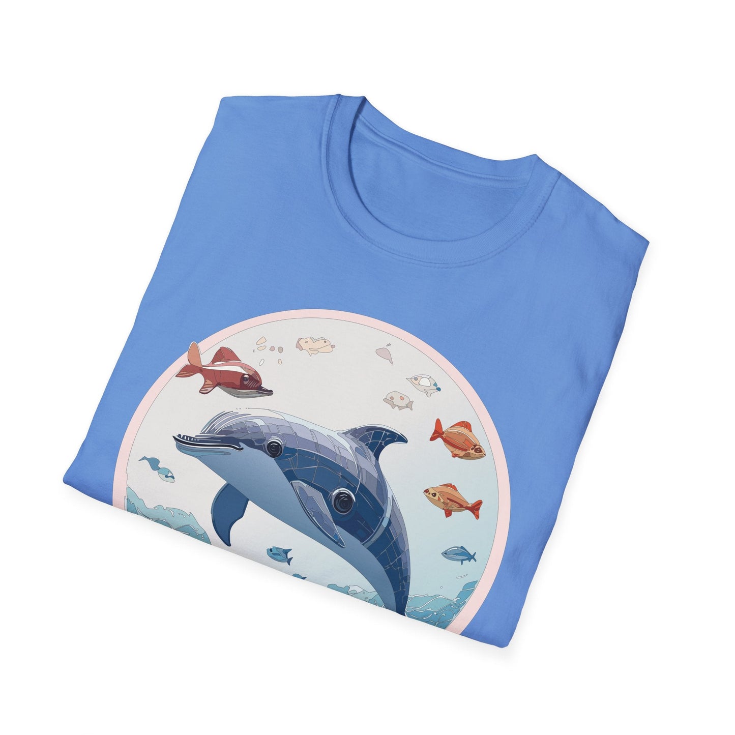 Dolphin Shirt Unisex Softstyle Tee One Hundred Percent Ring Spun Cotton Lightweight Comfort