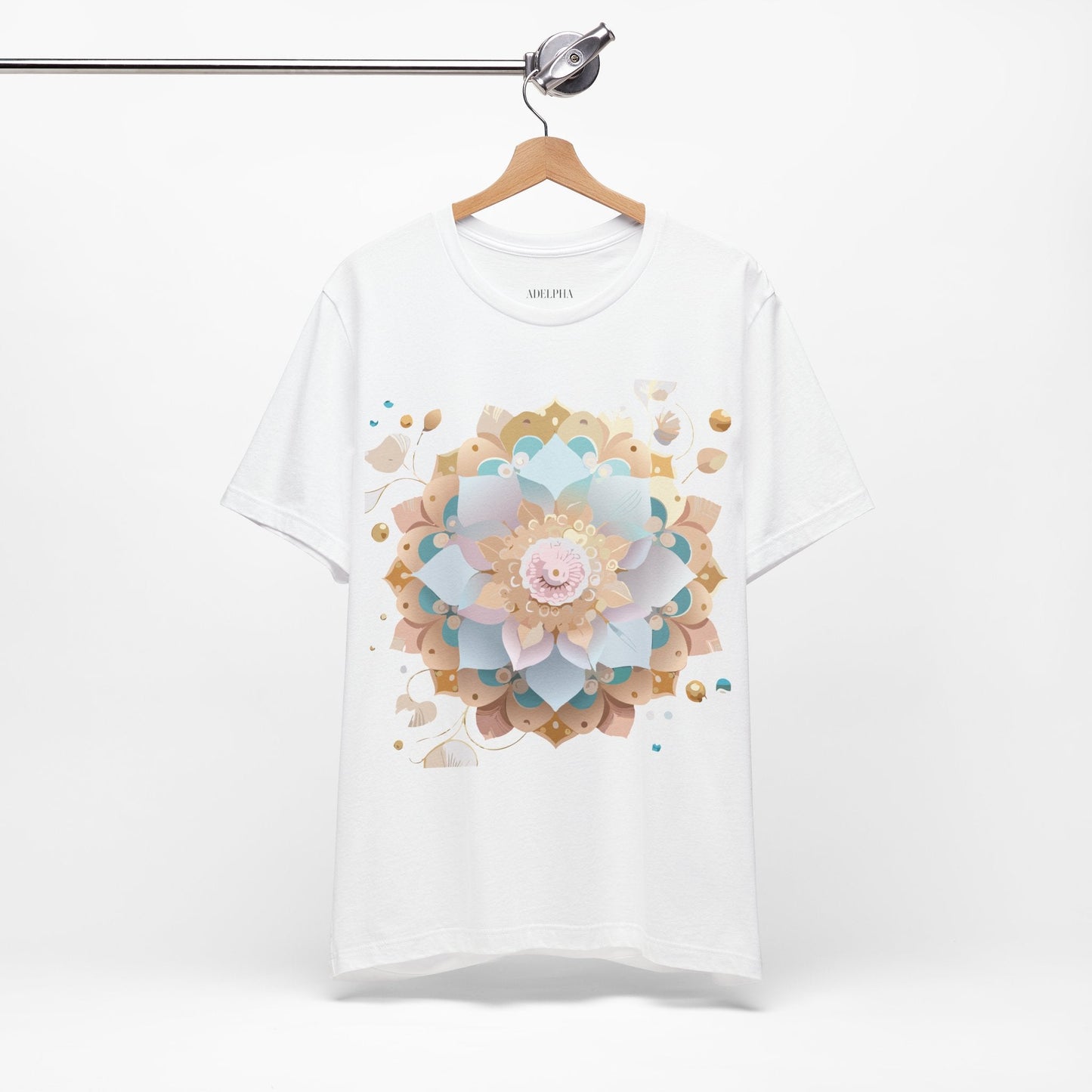 Mandala Graphic Unisex 100 Cotton Vintage Floral Artwork Tee 9