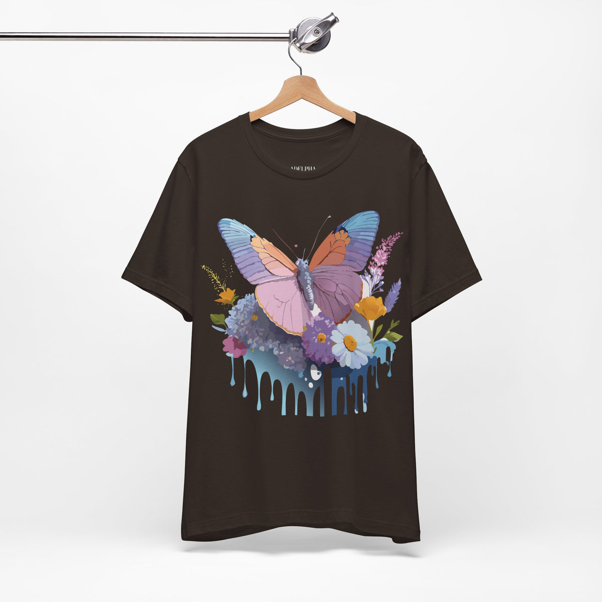 Butterfly Graphic Unisex Cotton Bella+Canvas Tee with Art Design n54