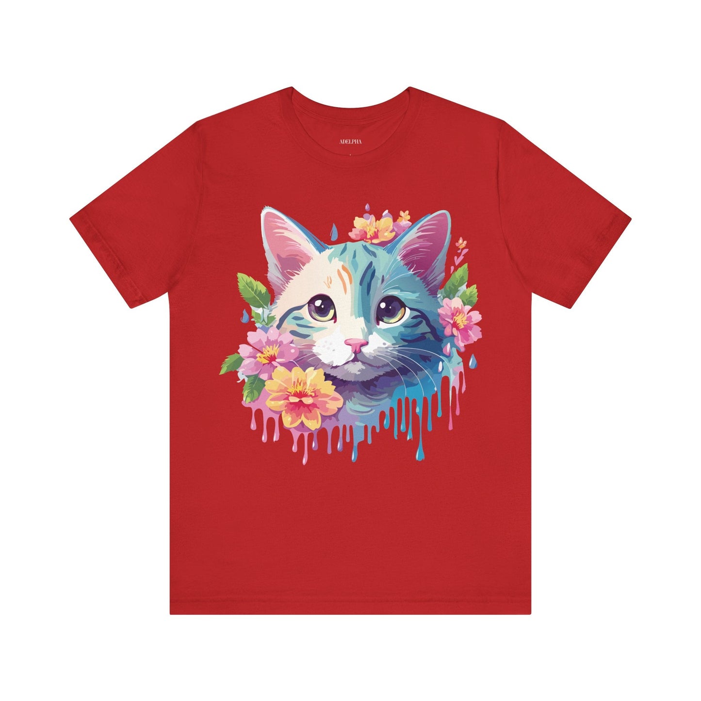 Cat Graphic Tee Unisex Shirt Adelpha Vintage Inspired Short Sleeve