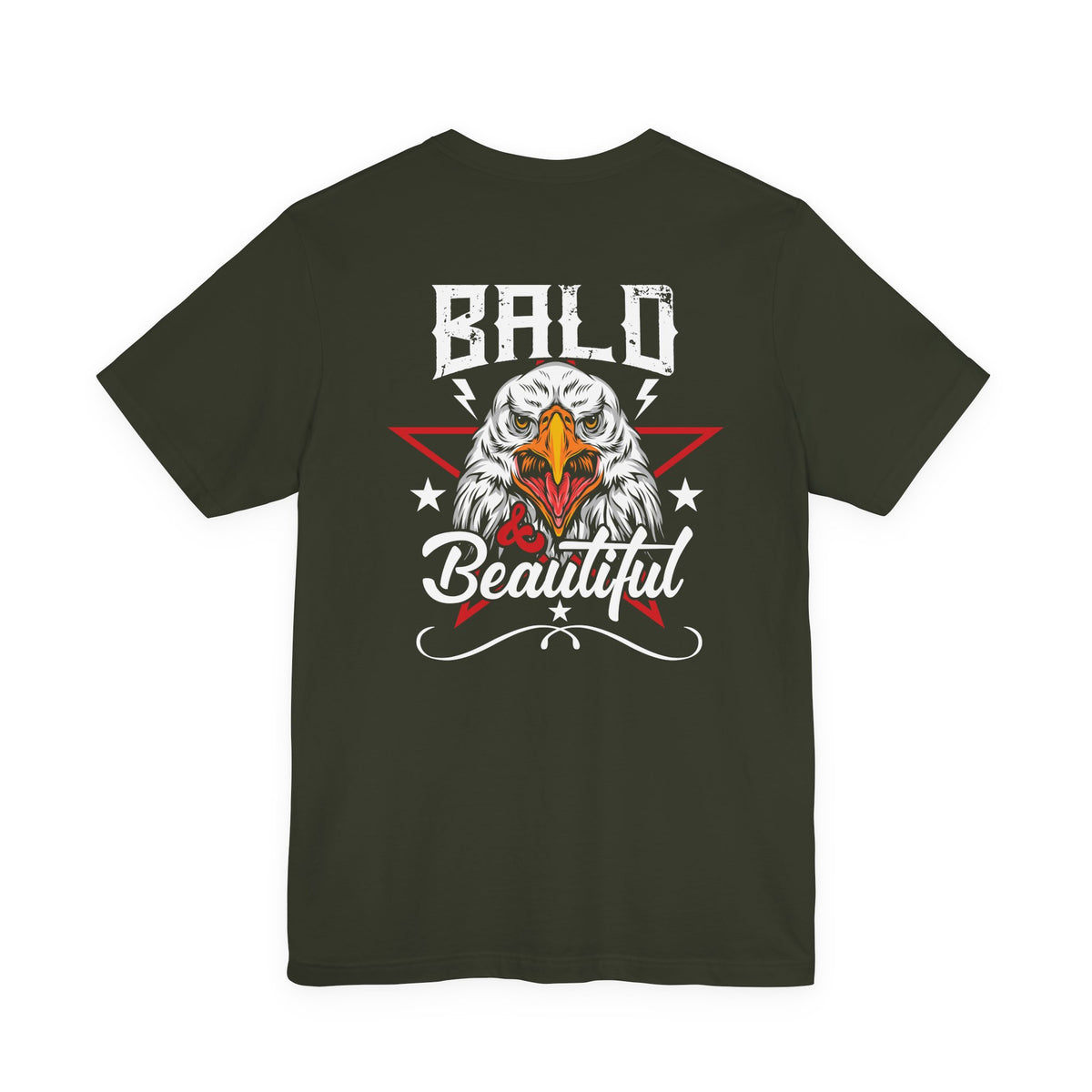Bald Beautiful Eagle T-Shirt Patriotic Vintage Illustration Unisex Cotton Tee a3
