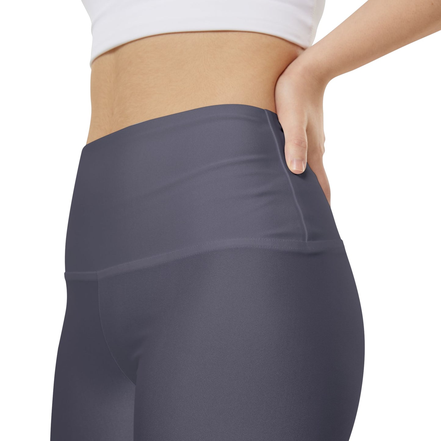 Foggy Purple Workout Shorts — Women's High-Waist Performance Biker Shorts