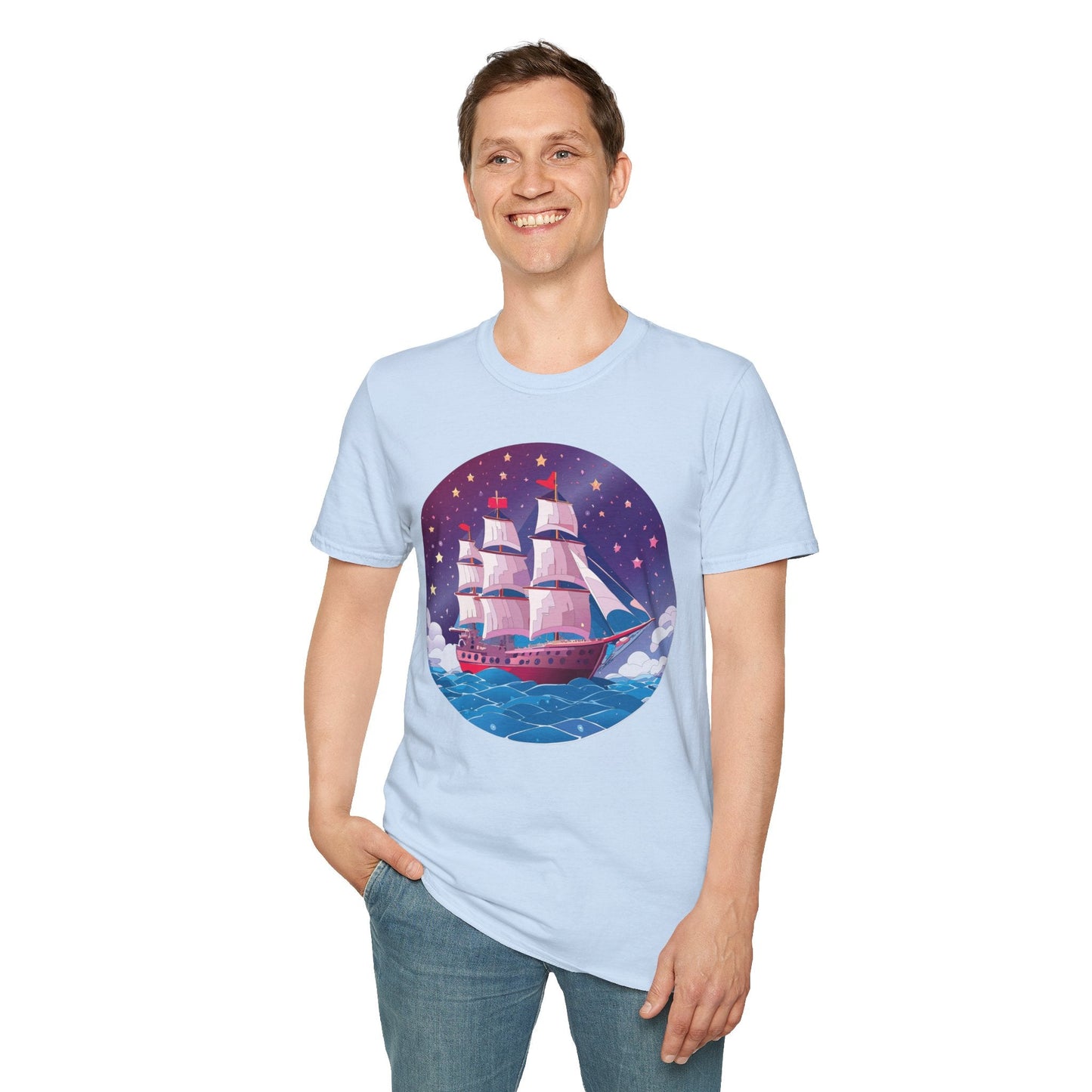Ship T Shirts Frigate Vessel Tee Unisex Softstyle 64000 Gildan Ring Spun Cotton T Shirt