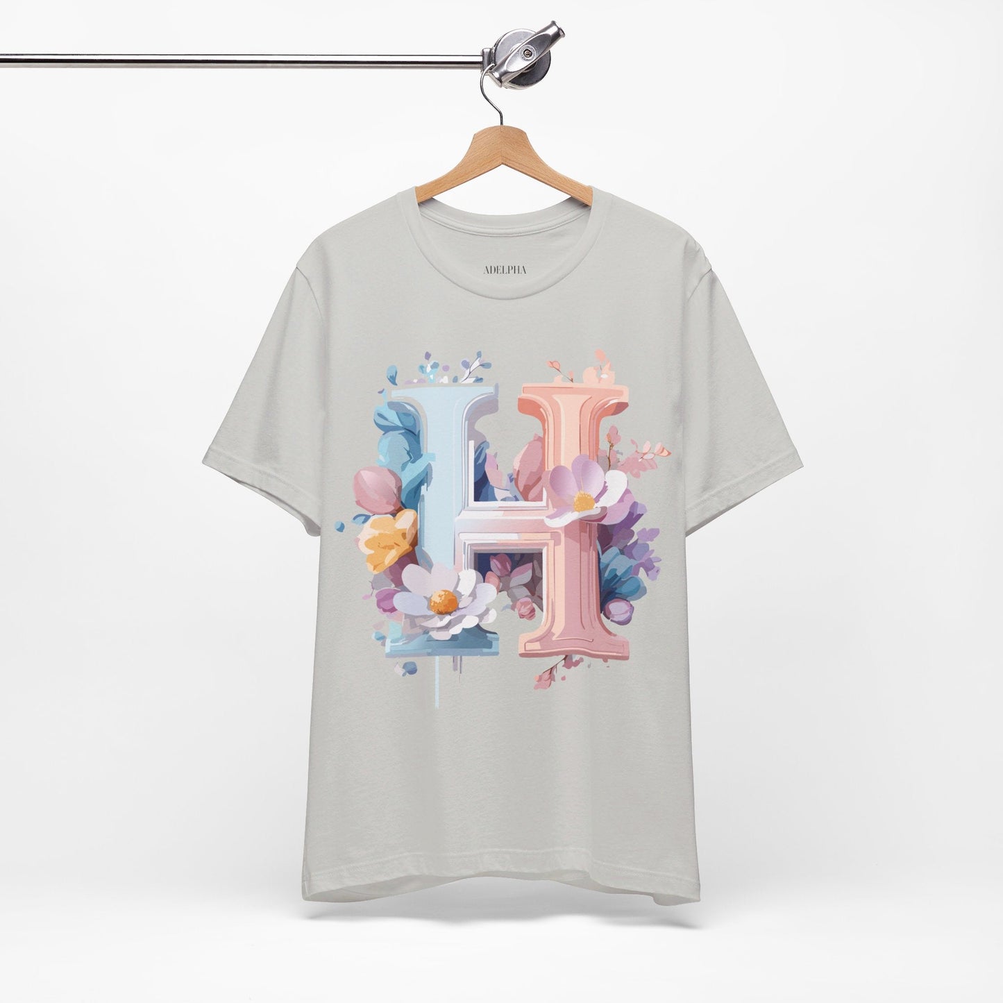 Adelpha Letter H Shirt Unisex Graphic Tee Vintage Inspired Art Design Short Sleeve
