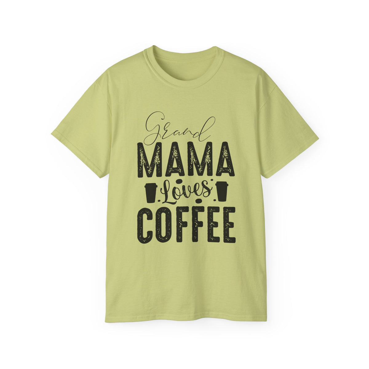 Mama Loves Coffee T-Shirt | Vintage Script Coffee Mom Tee