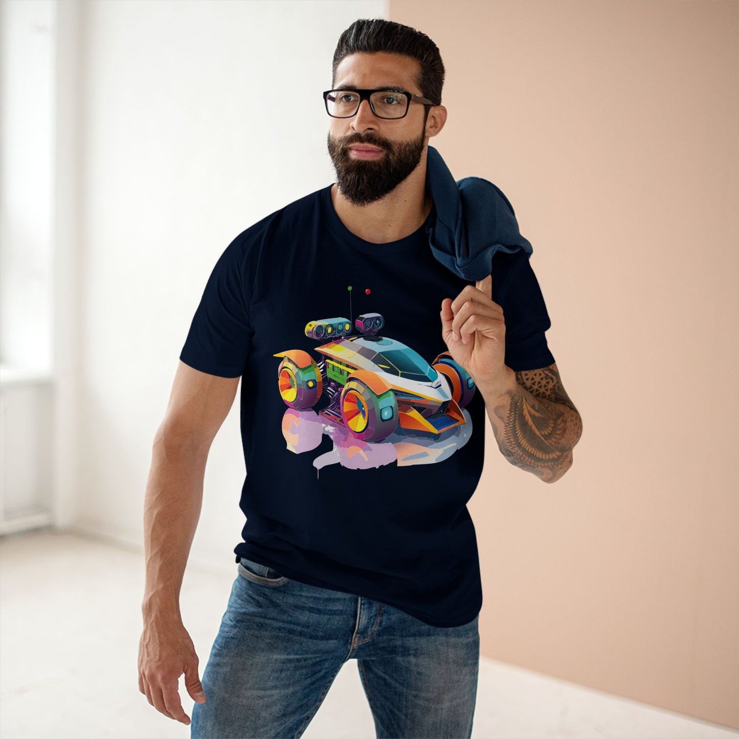 Car Graphic Unisex 100 Cotton Staple Tee 26