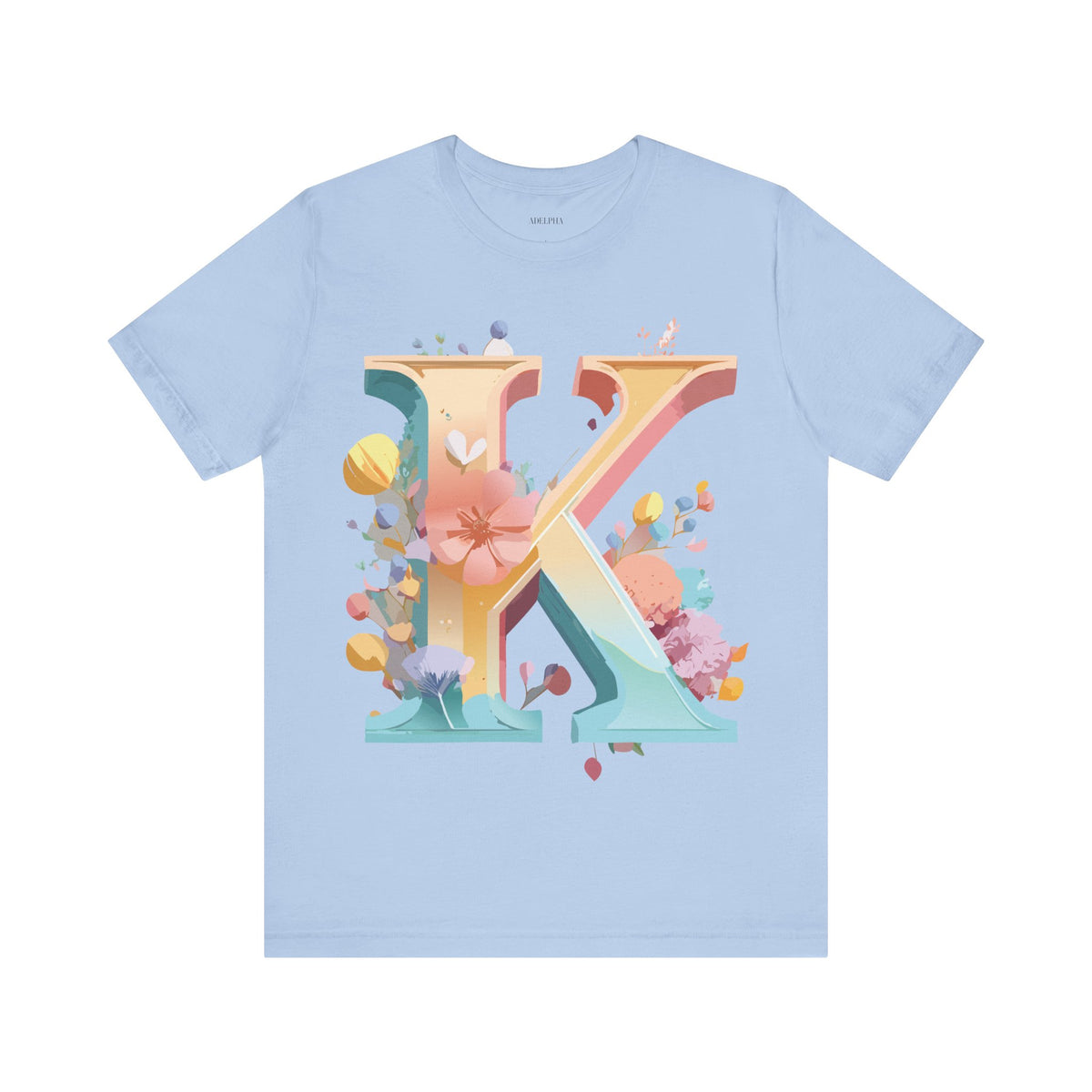 Letter K Graphic Unisex Cotton Bella+Canvas Tee with Art Letter Design