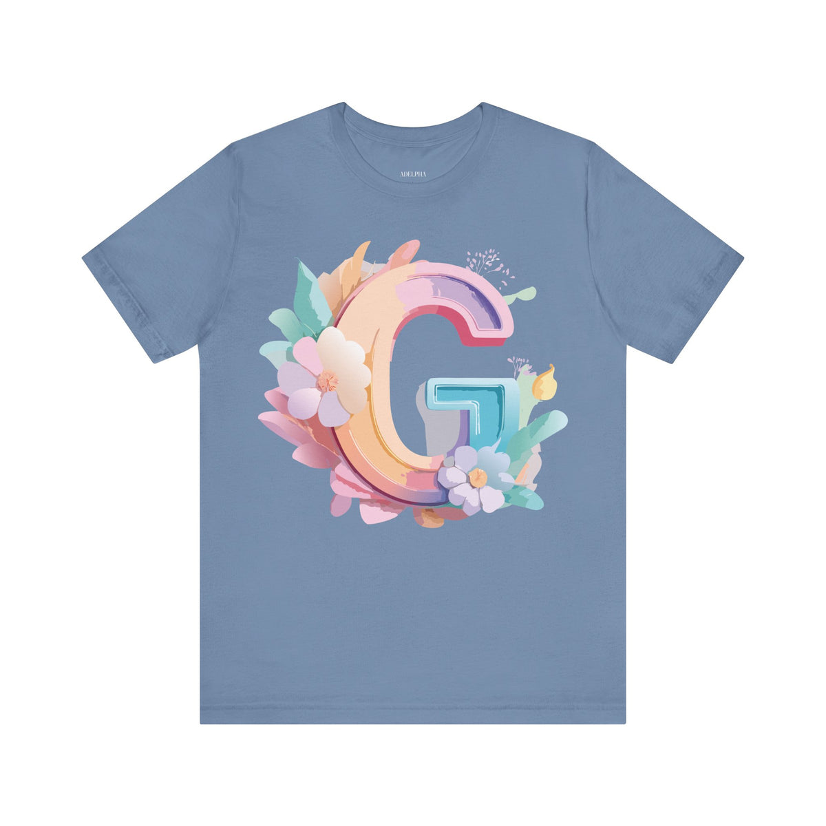Letter G Graphic Unisex Cotton Bella+Canvas Tee with Art Letter Design