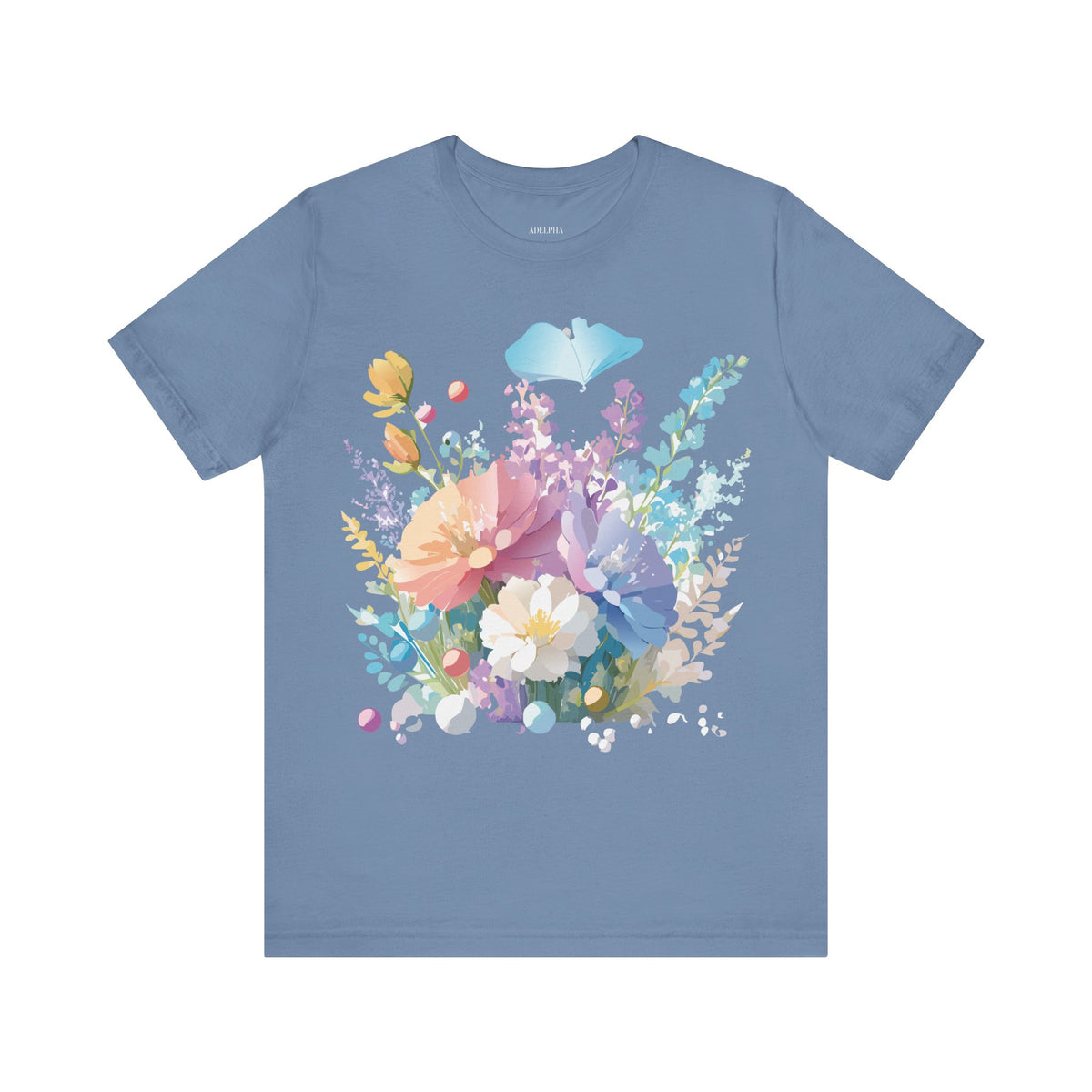 Floral Graphic Tee Shirt - Bella+Canvas Unisex 100 Cotton 9